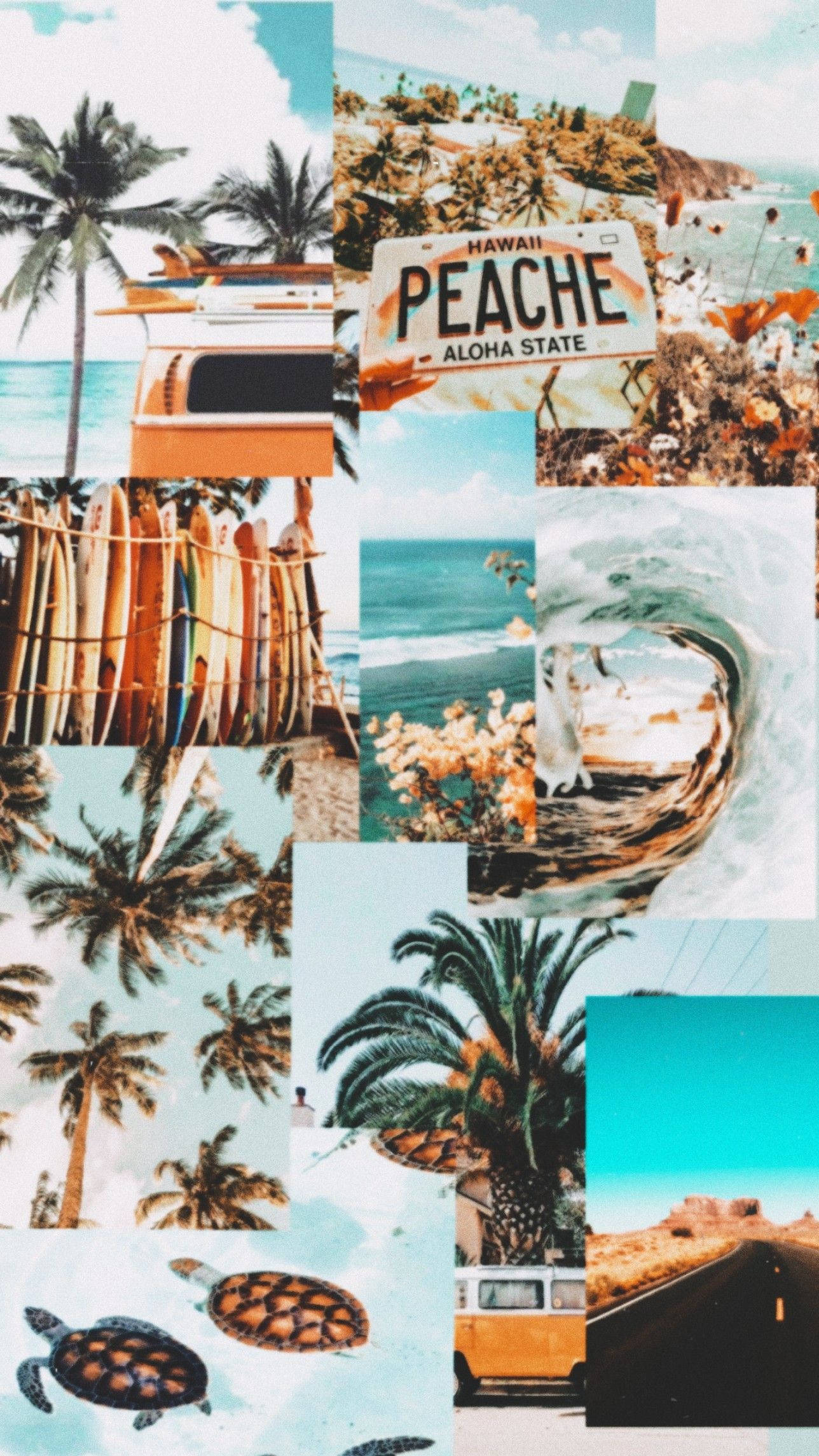Sommerlig strandstemning collage Wallpapers