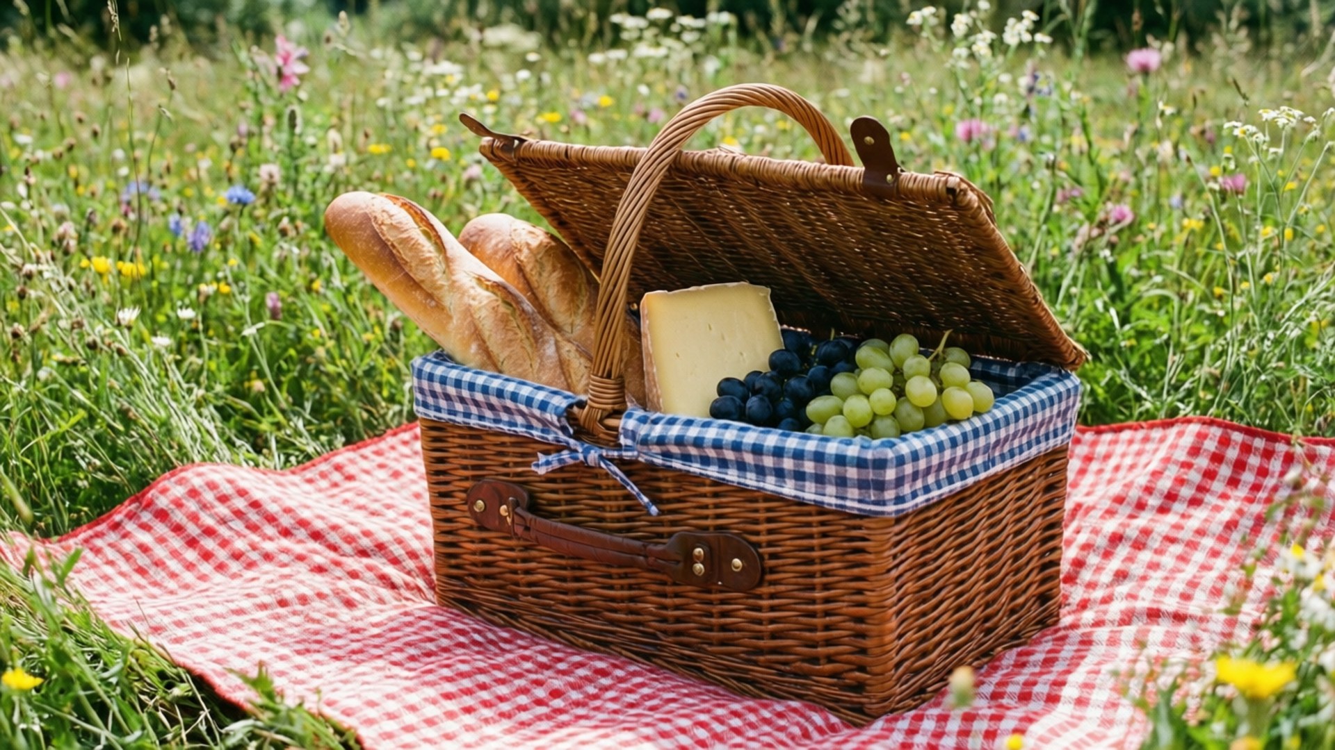 Sommerpicnic-opsætning Wallpapers