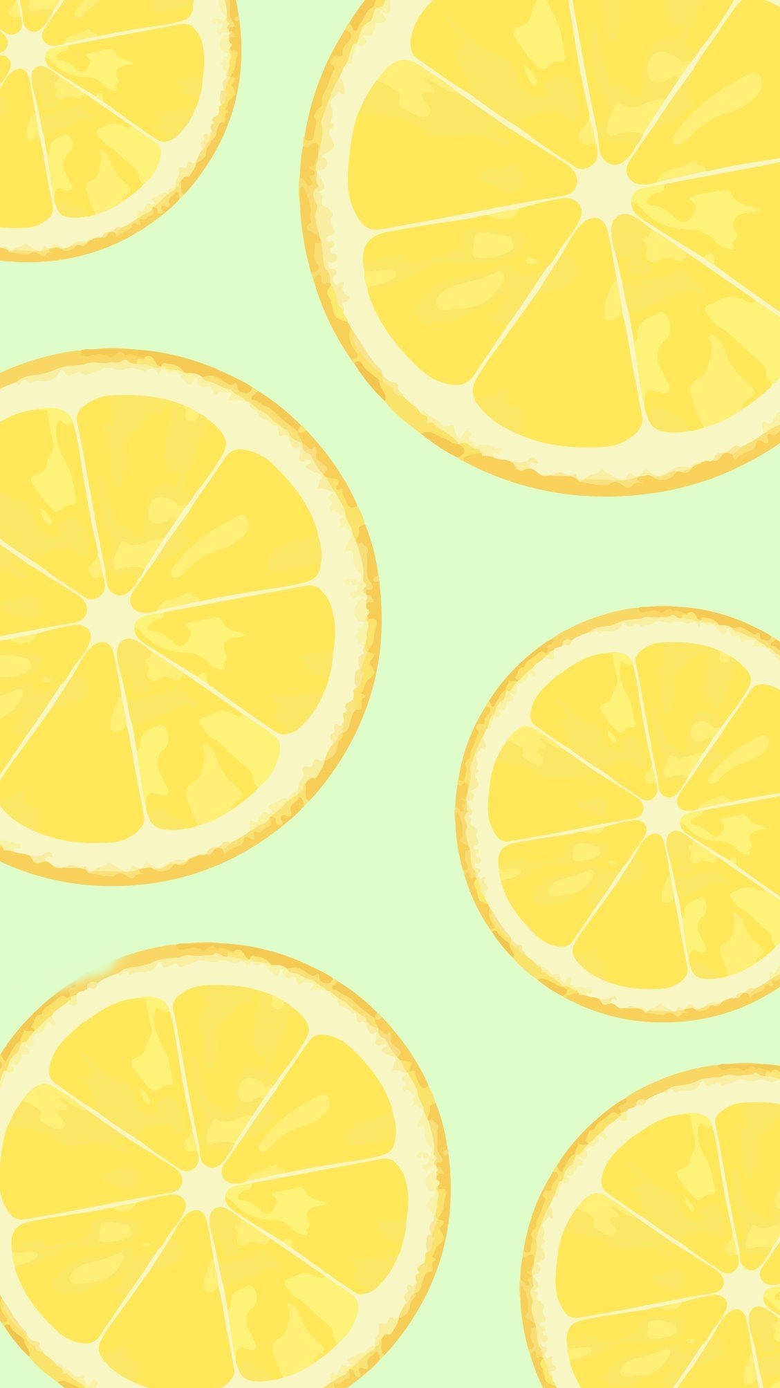 Sommertelefon med runde citronskiver Wallpapers