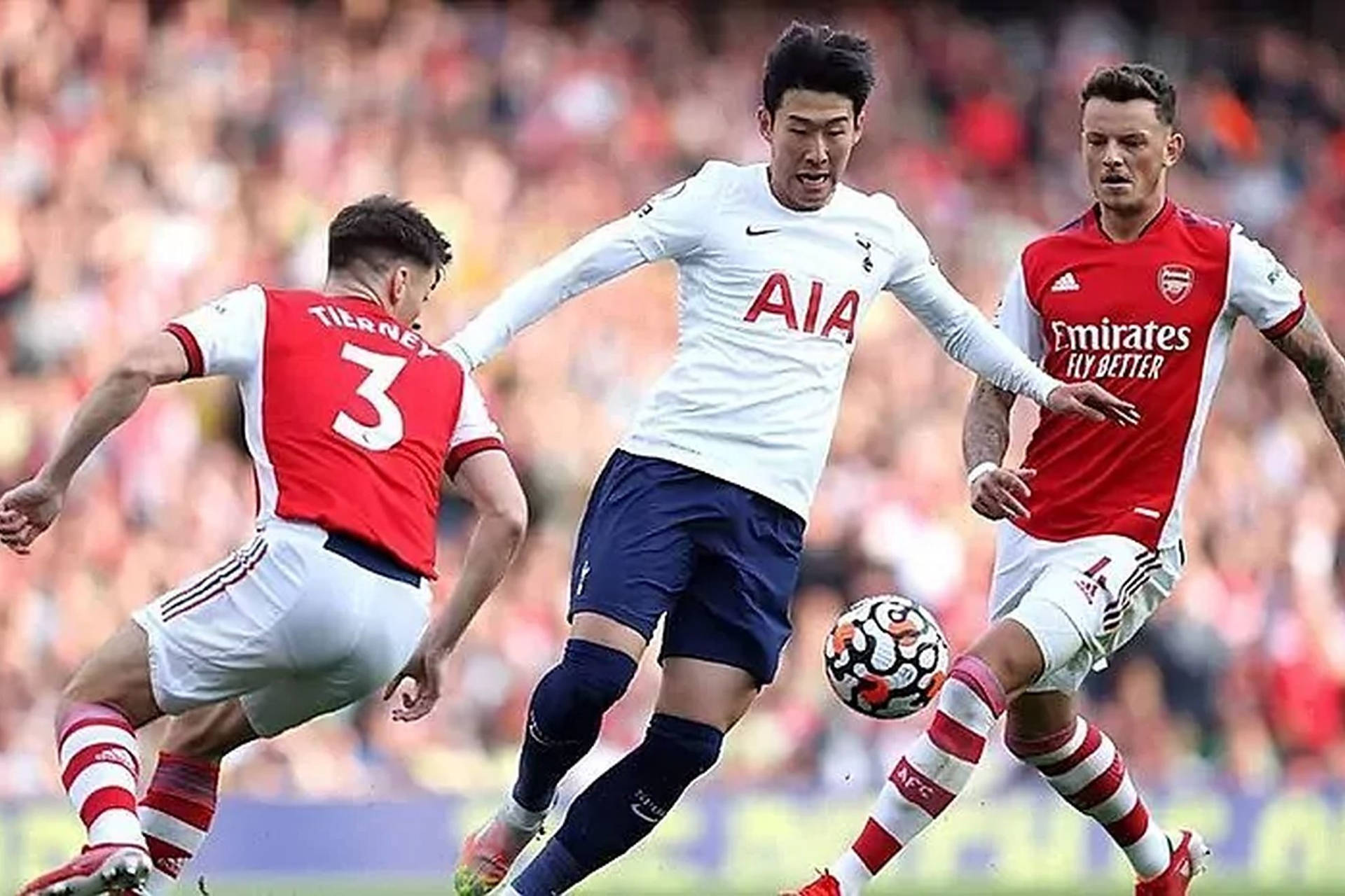 Son Heung-min fra Tottenham Hotspurs FC — Fodbold Wallpapers