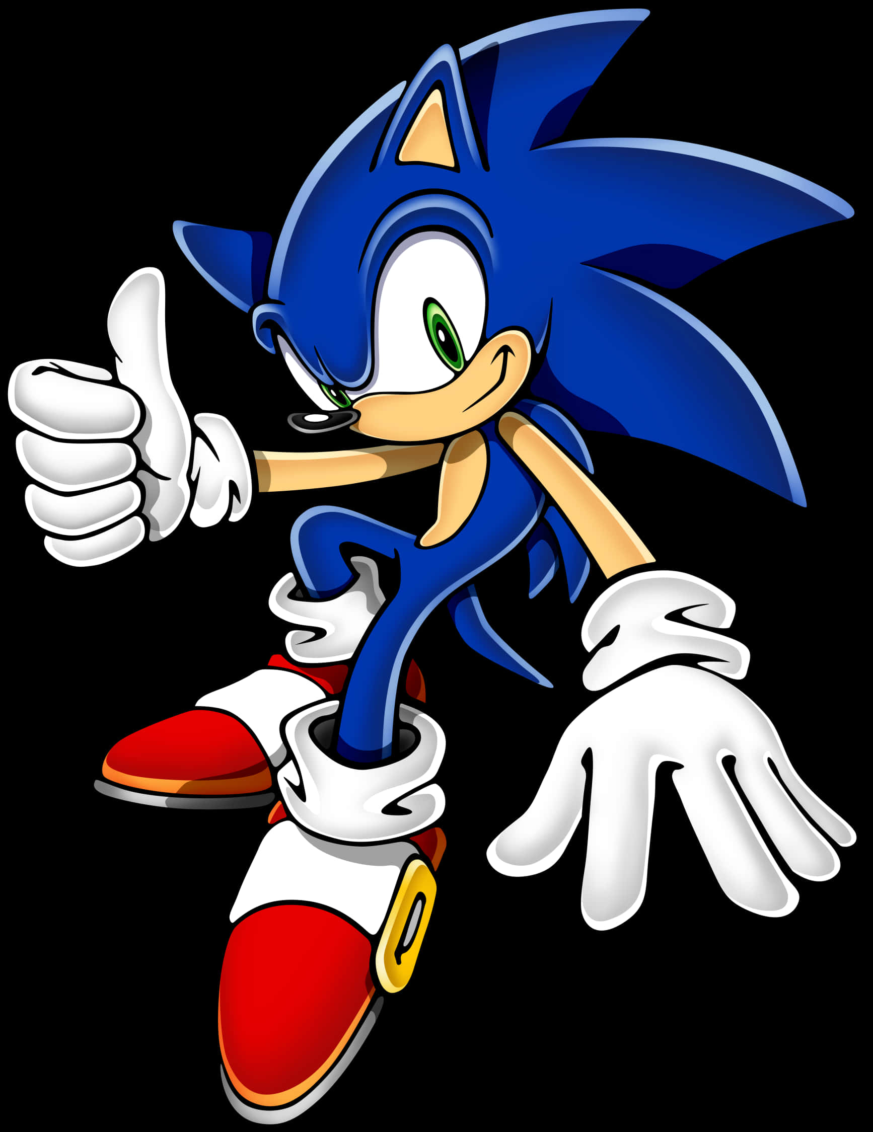 Sonic giver tommelfinger op Wallpapers