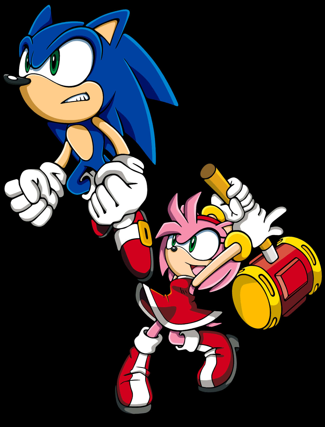 Sonic og Amy Rose figurer Wallpapers
