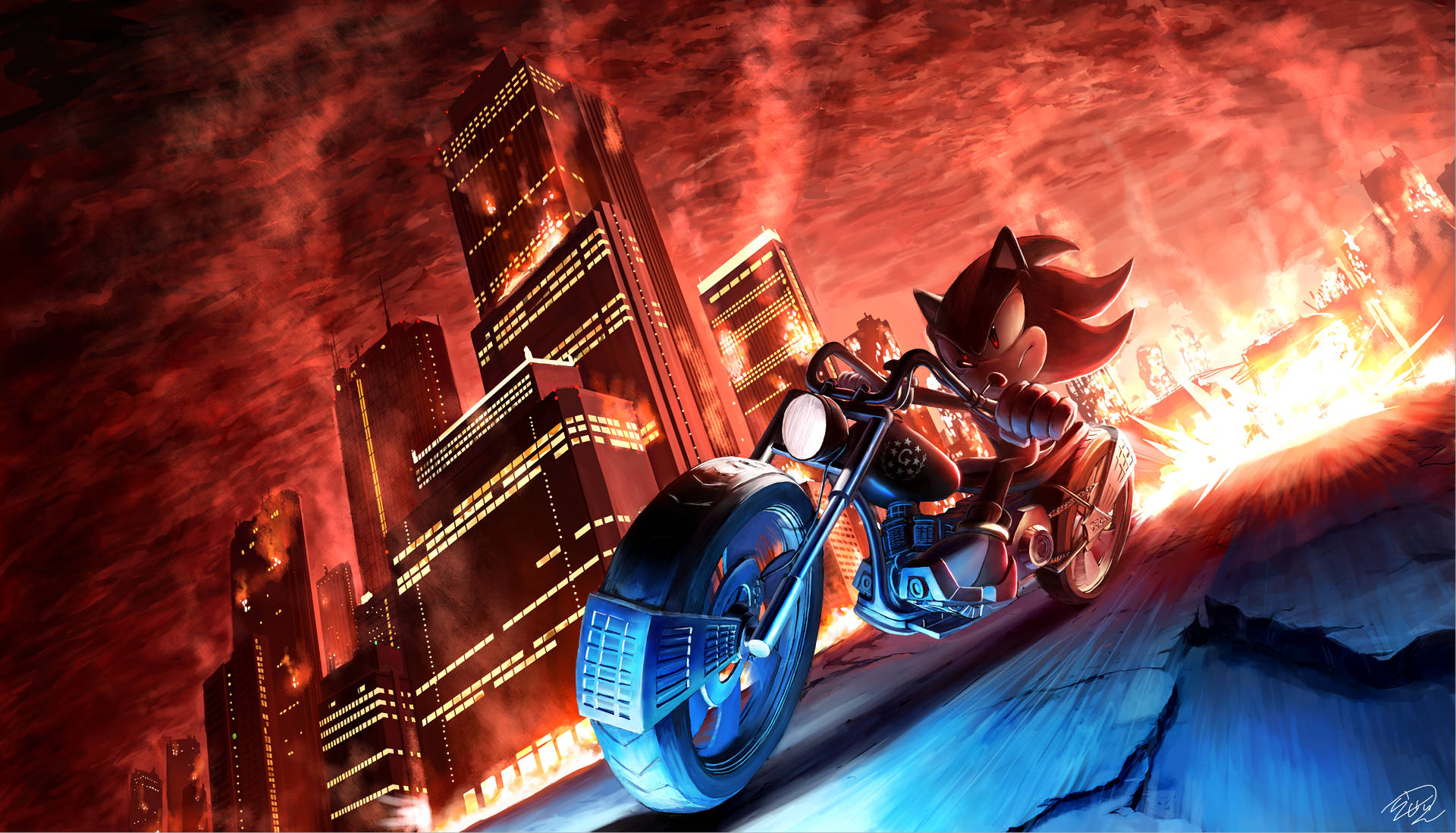 Sonic Shadow the Hedgehog baggrundsbillede. — Sonic Wallpapers