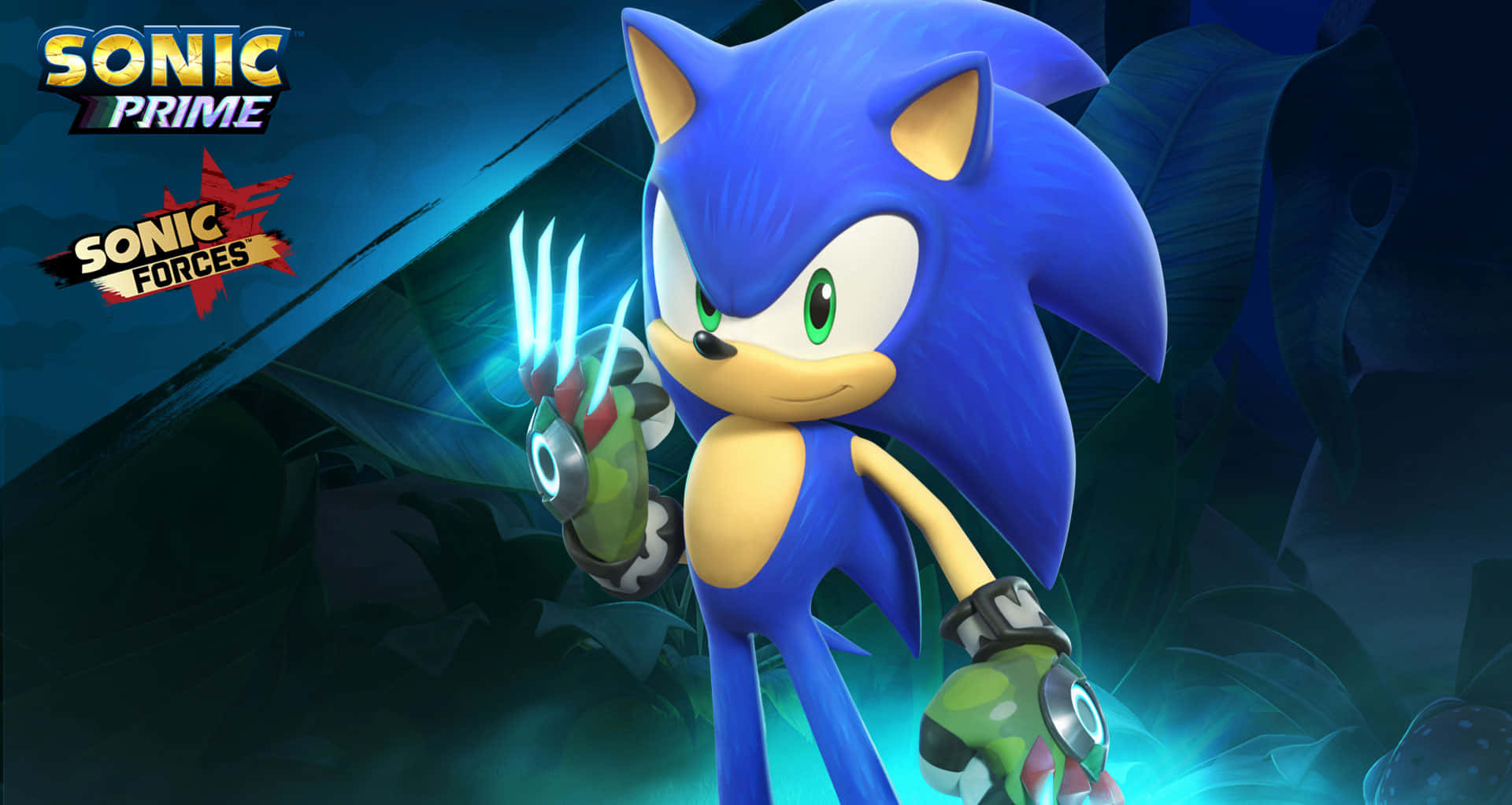 Sonic the Hedgehog i et blåt lys Wallpapers