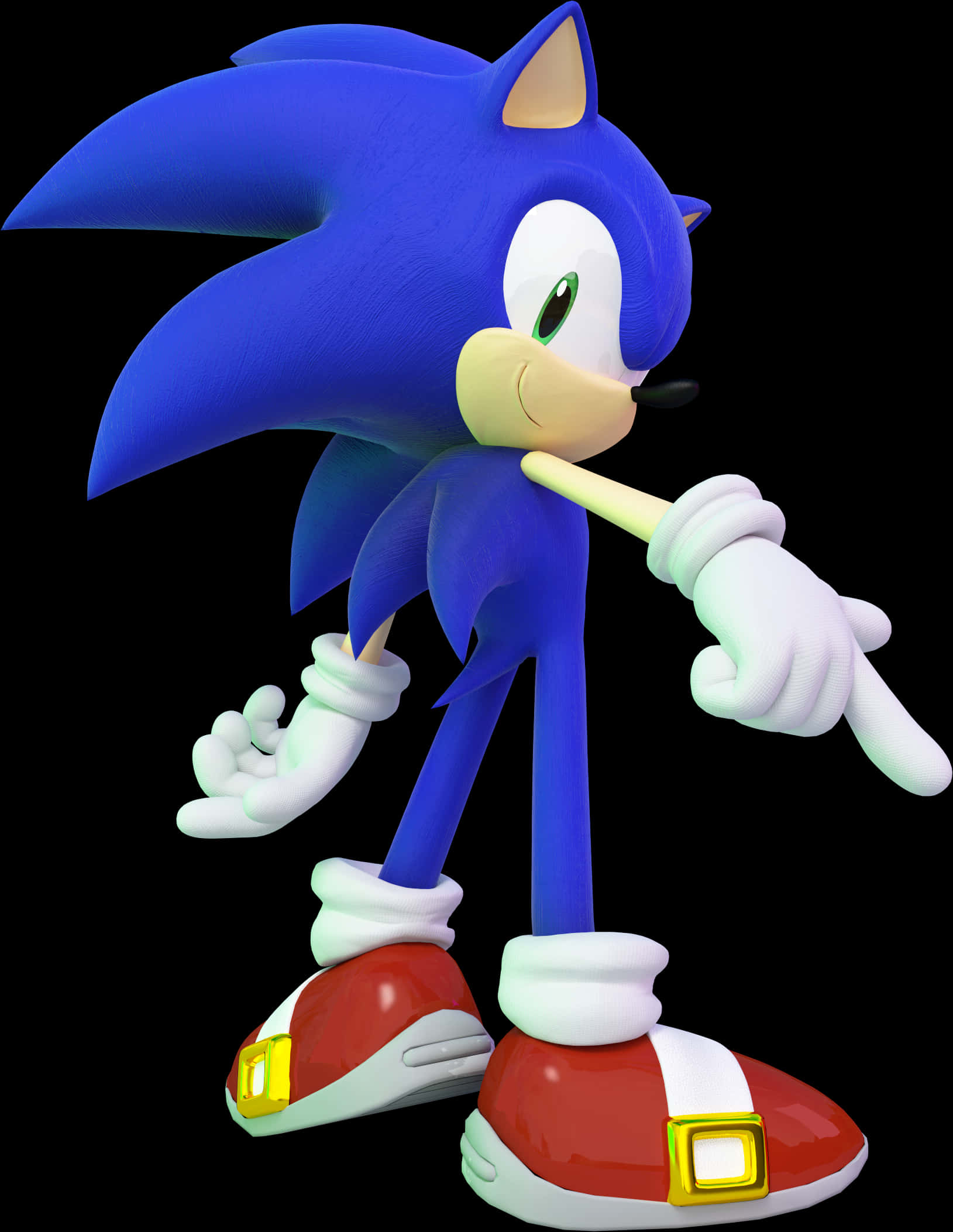 Sonic The Hedgehog i tænkeposition Wallpapers