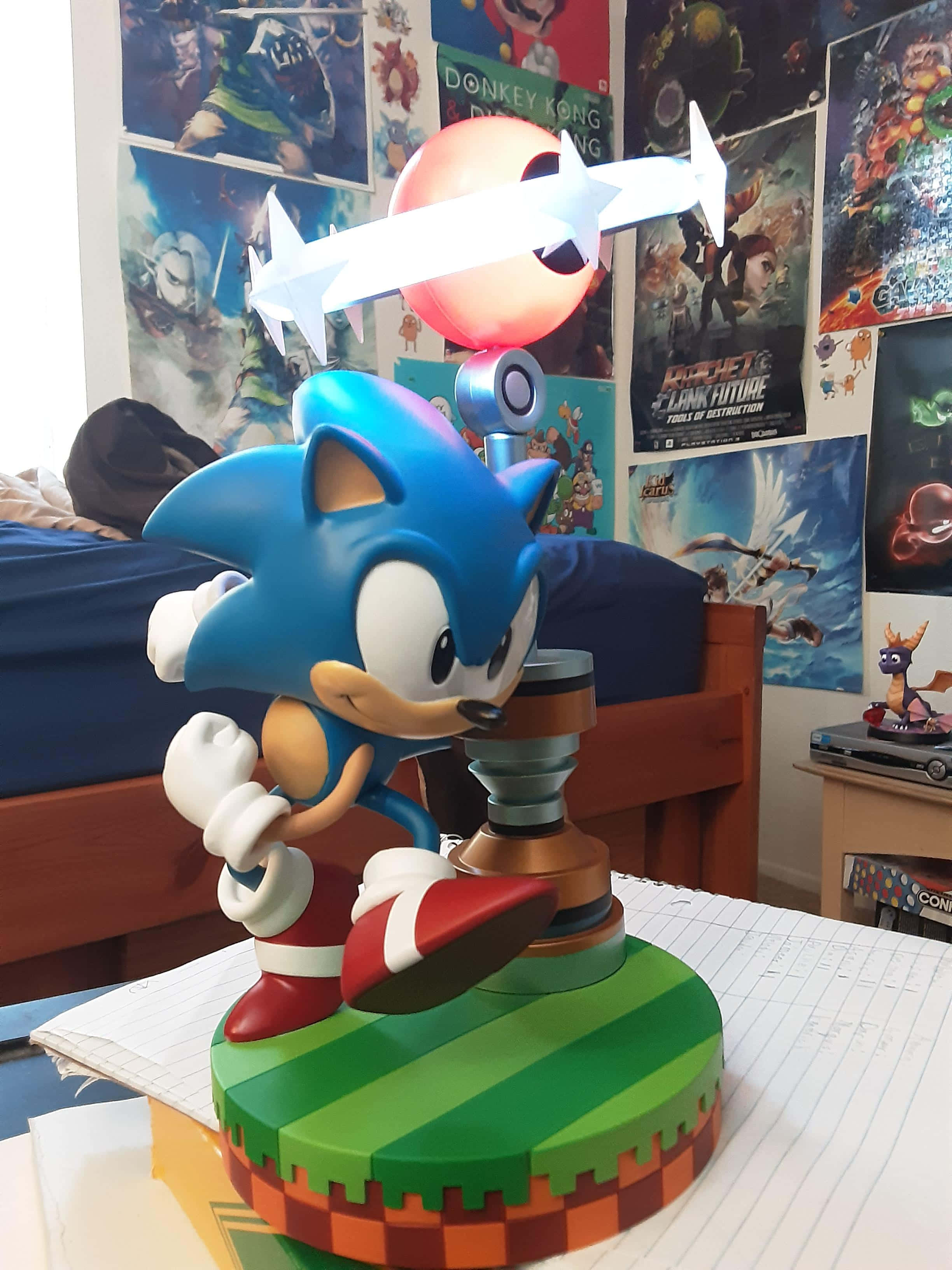 Sonic The Hedgehog viser sin fart Wallpapers