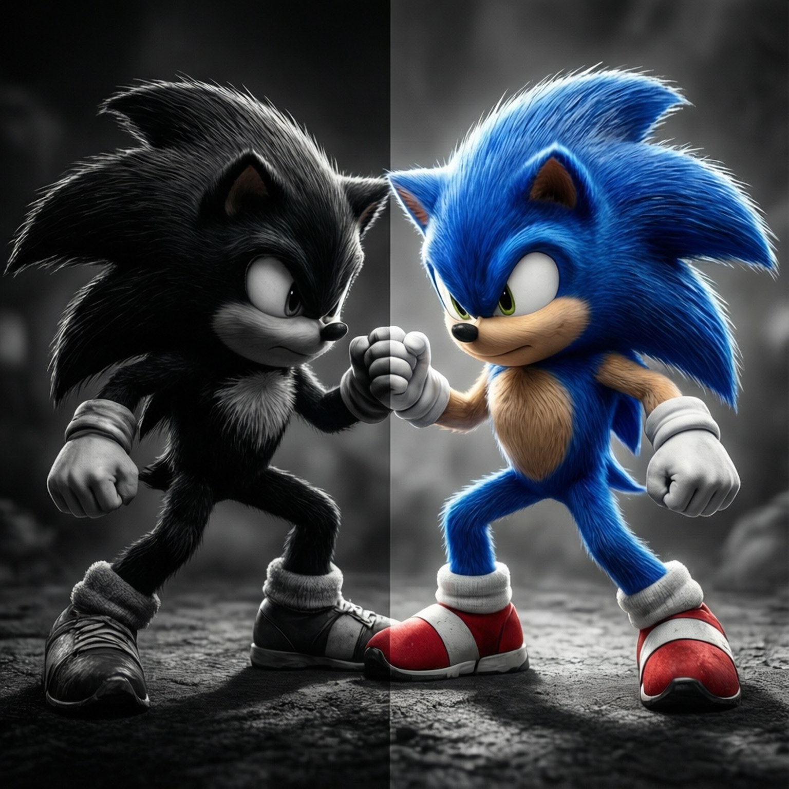Sonic vs Shadow Dualitet Wallpapers