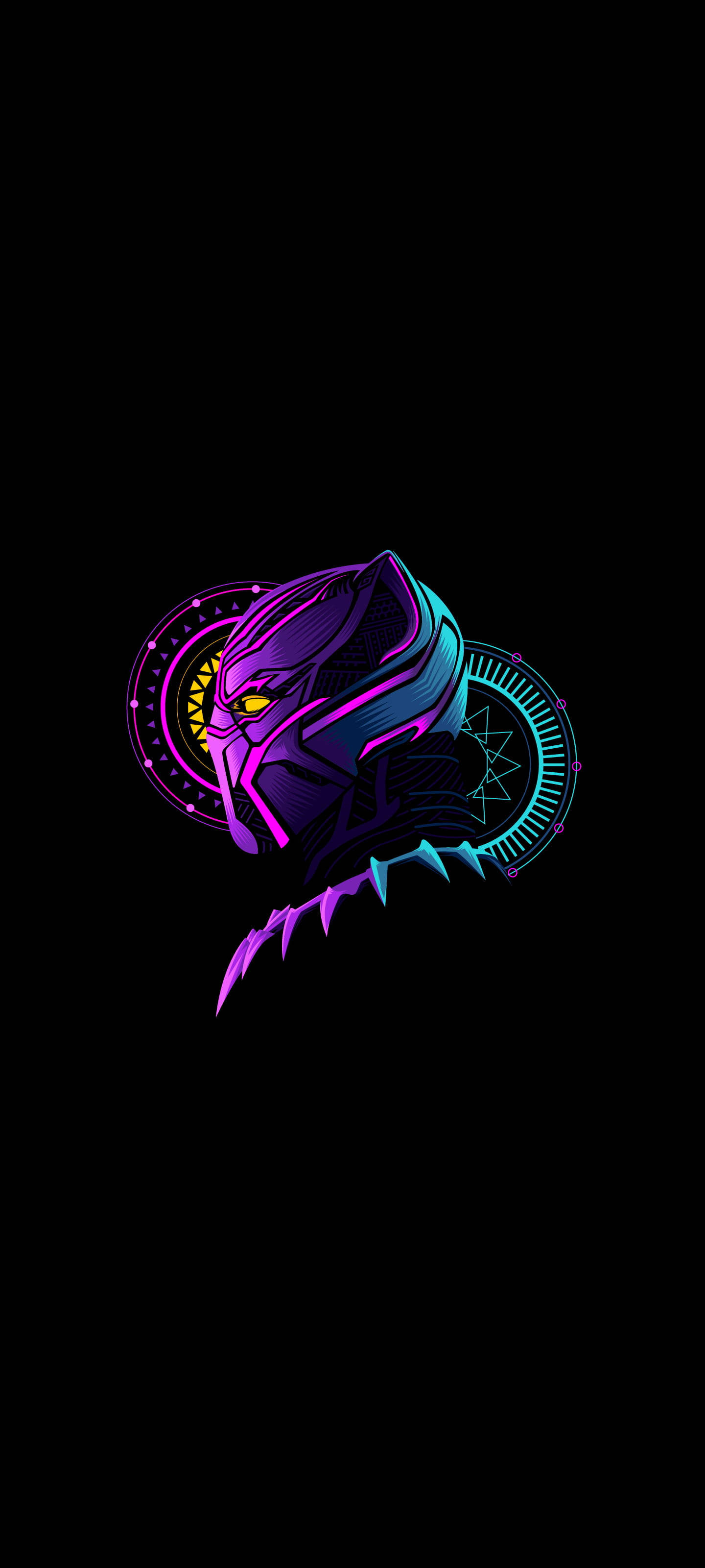 Sort AMOLED Black Panther Wallpapers