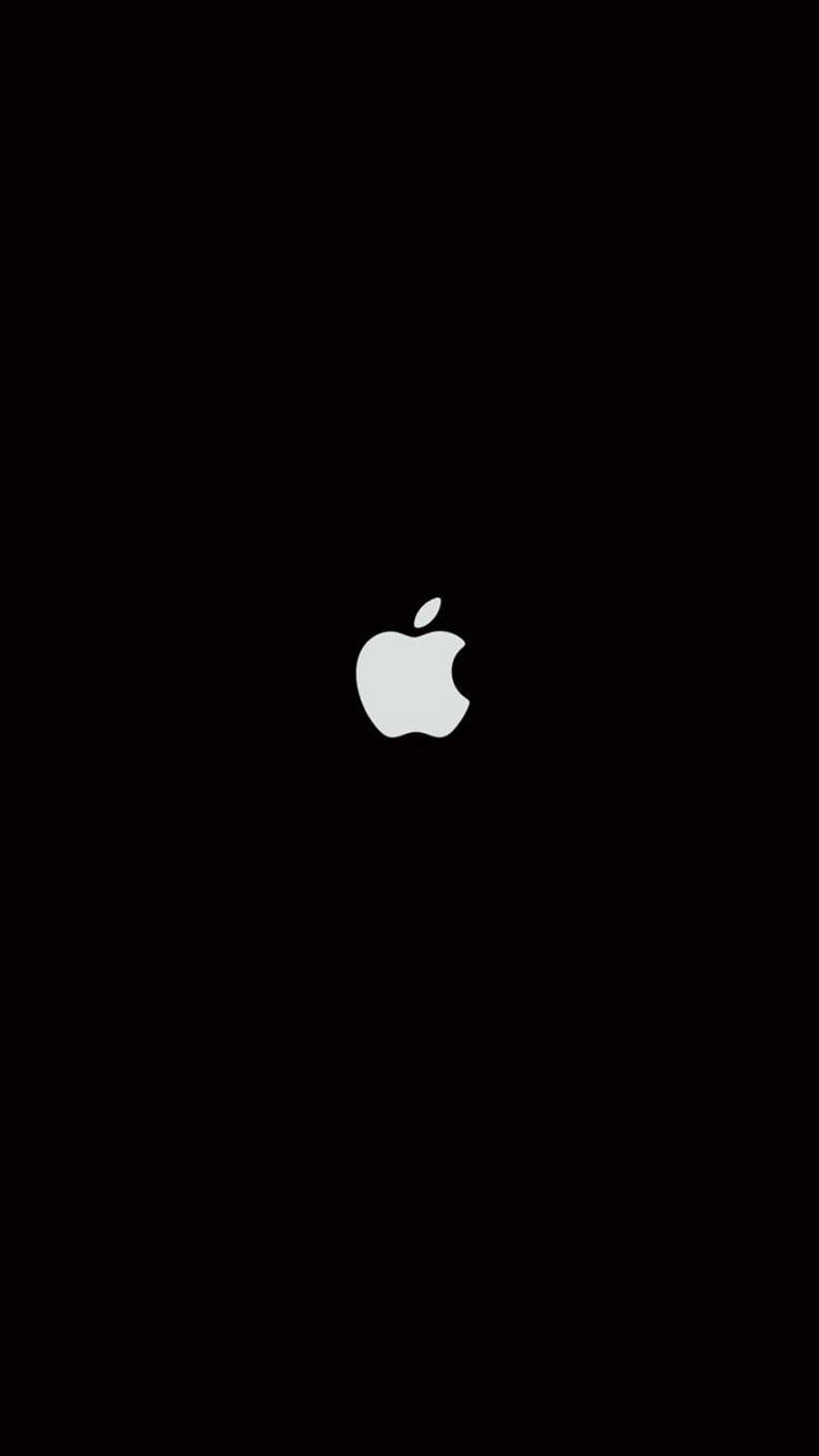 Sort Apple-logo til iPhone i mat sort Wallpapers