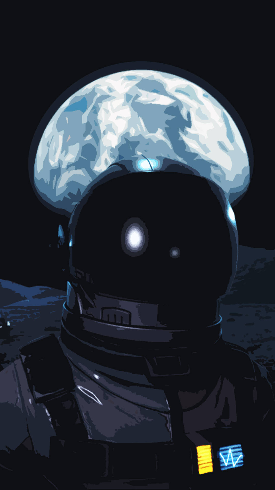 Sort astronaut mørk telefon Wallpapers