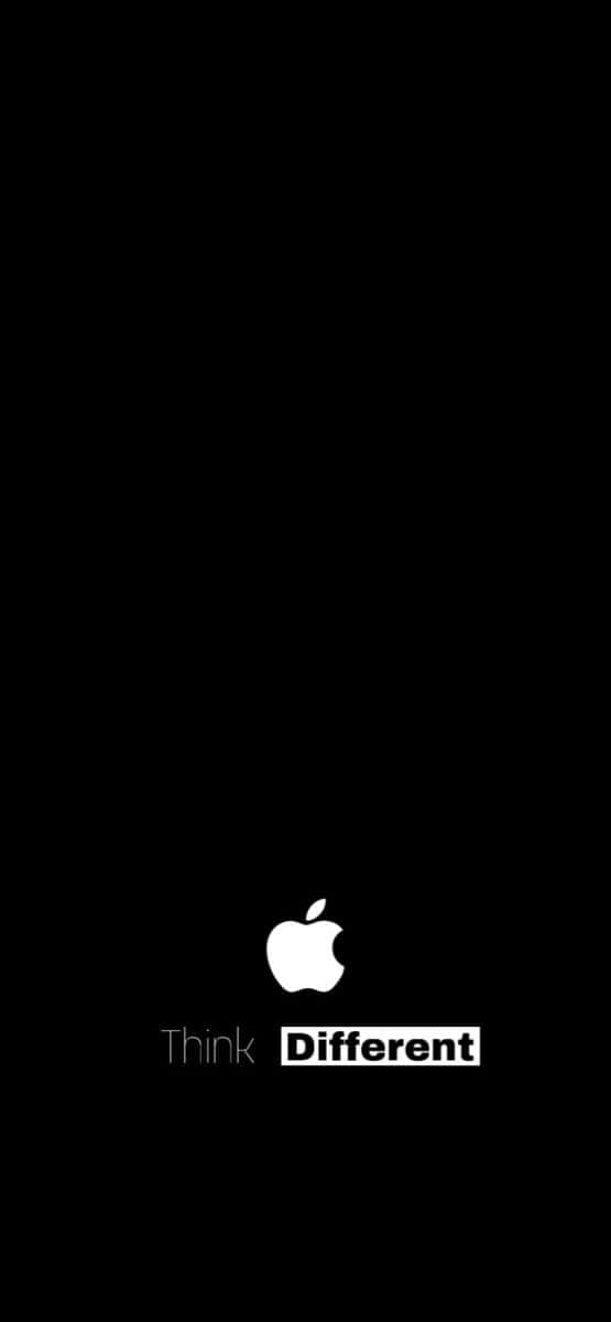 sort baggrund med et æblelogo på Wallpapers