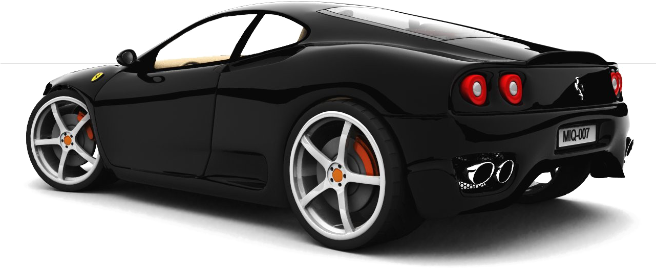 Sort Ferrari Sportsvogn Profil Wallpapers
