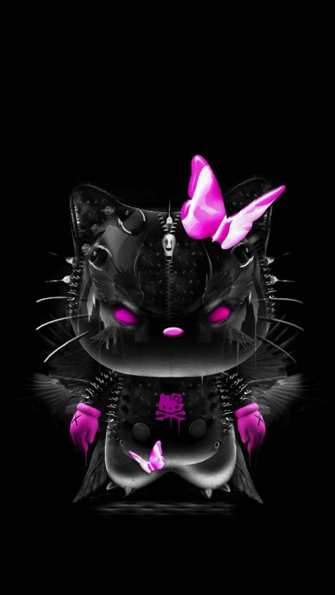 Sort Hello Kitty i mørkt kostume Wallpapers