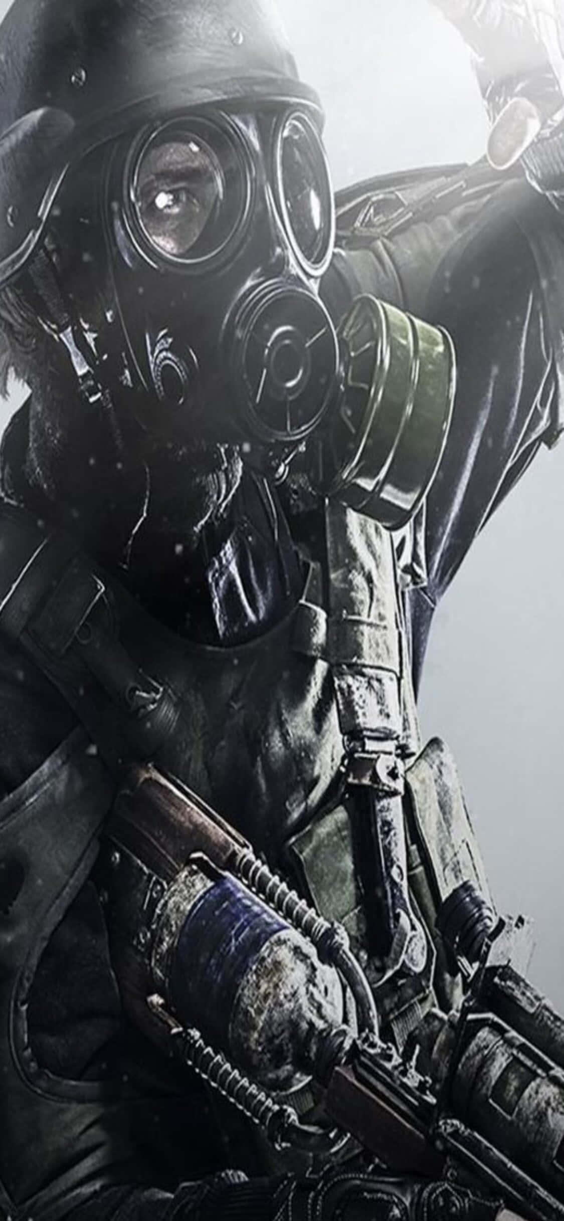 Sort og hvid effekt iPhone X Metro Last Light baggrund Wallpapers