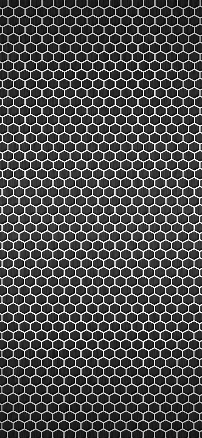 sort/hvidt sekskantet mønster på sort baggrund Wallpapers
