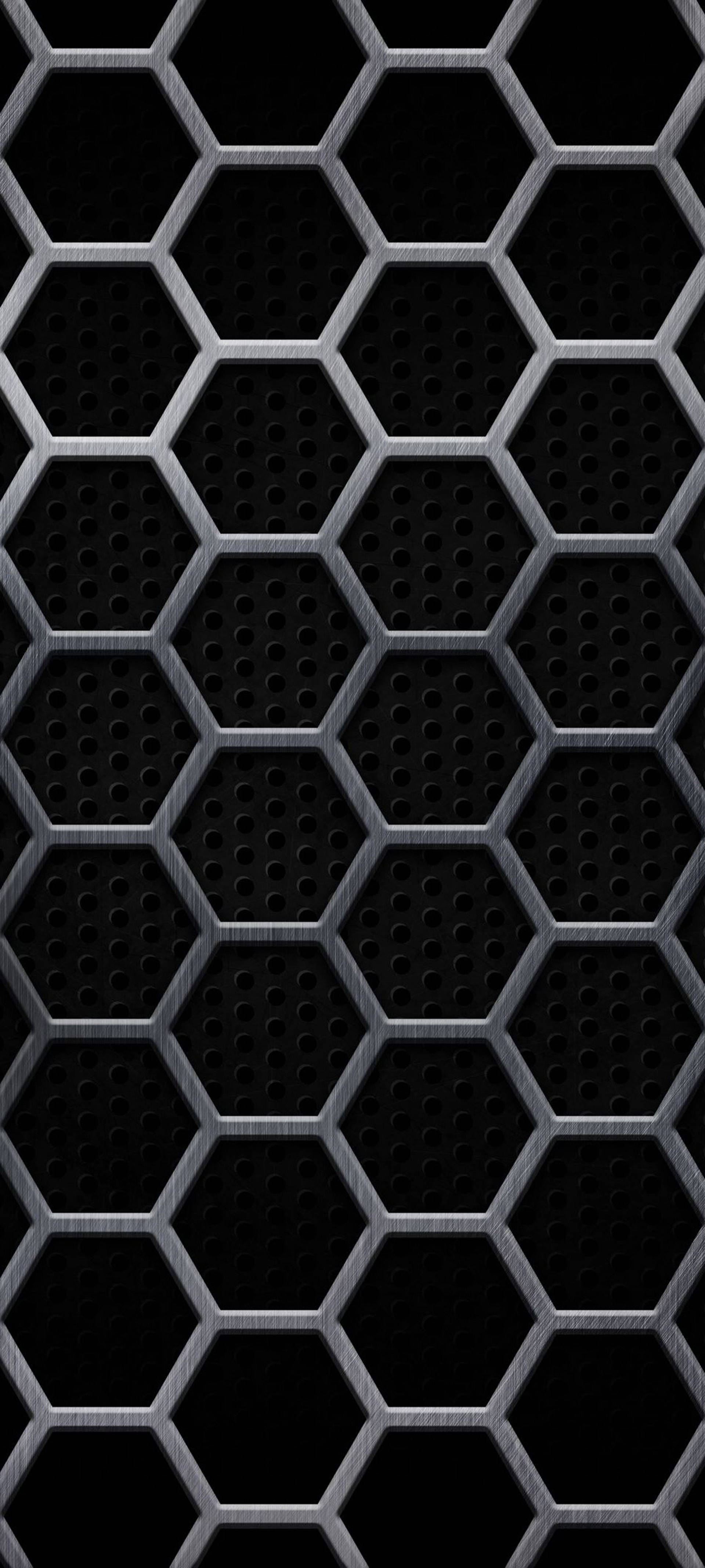 Sort iPhone sekskantnet Wallpapers