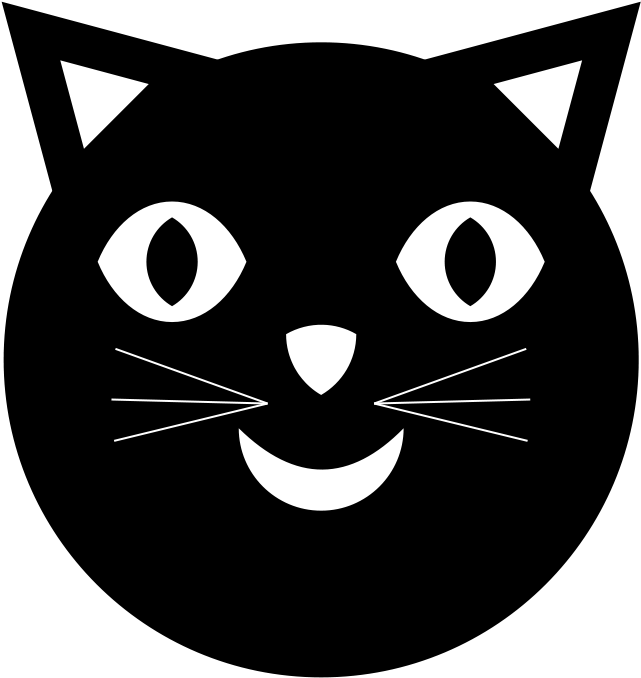 Sort kat grafisk ikon Wallpapers