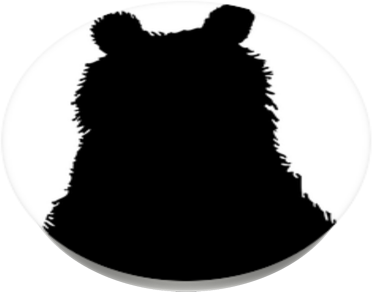 Sort kat silhuet cirkel baggrund Wallpapers