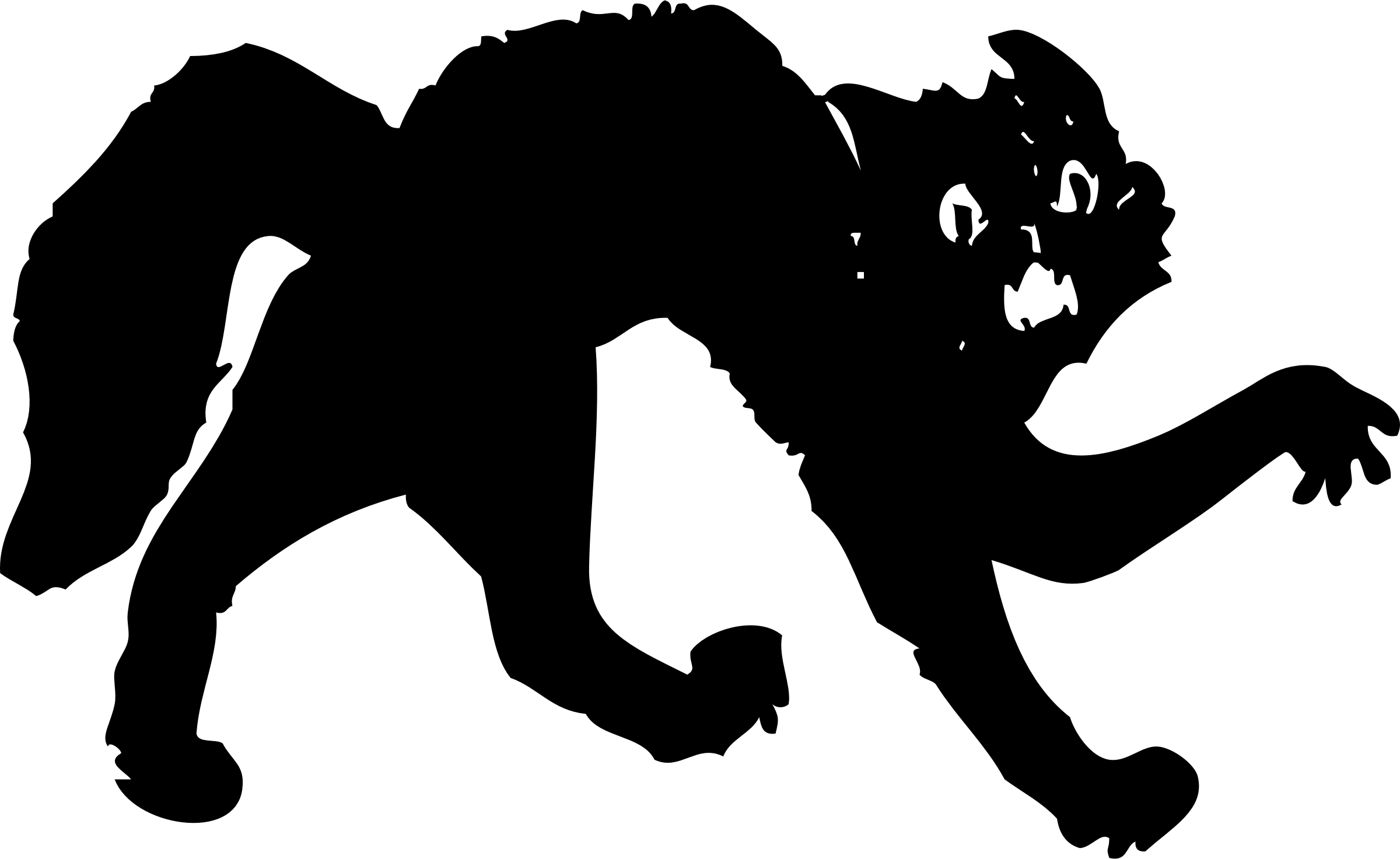 Sort kat silhuet løbende Wallpapers
