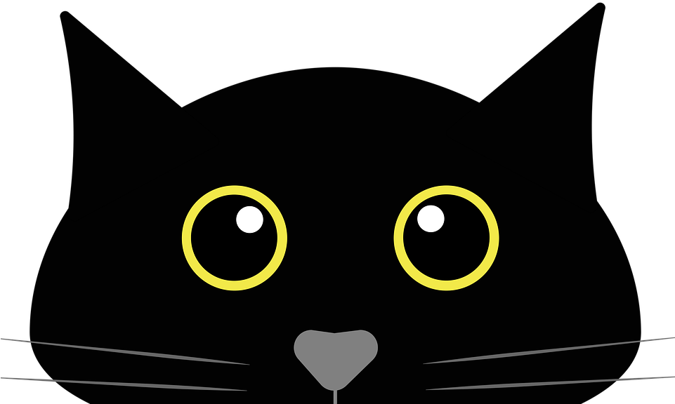 Sort kat tegneserieportræt Wallpapers
