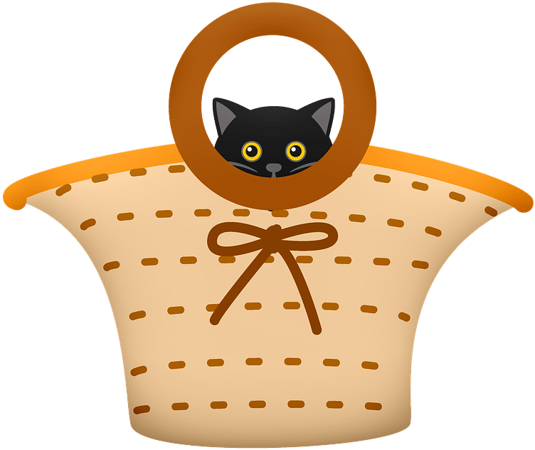 Sort kattekurv grafik Wallpapers