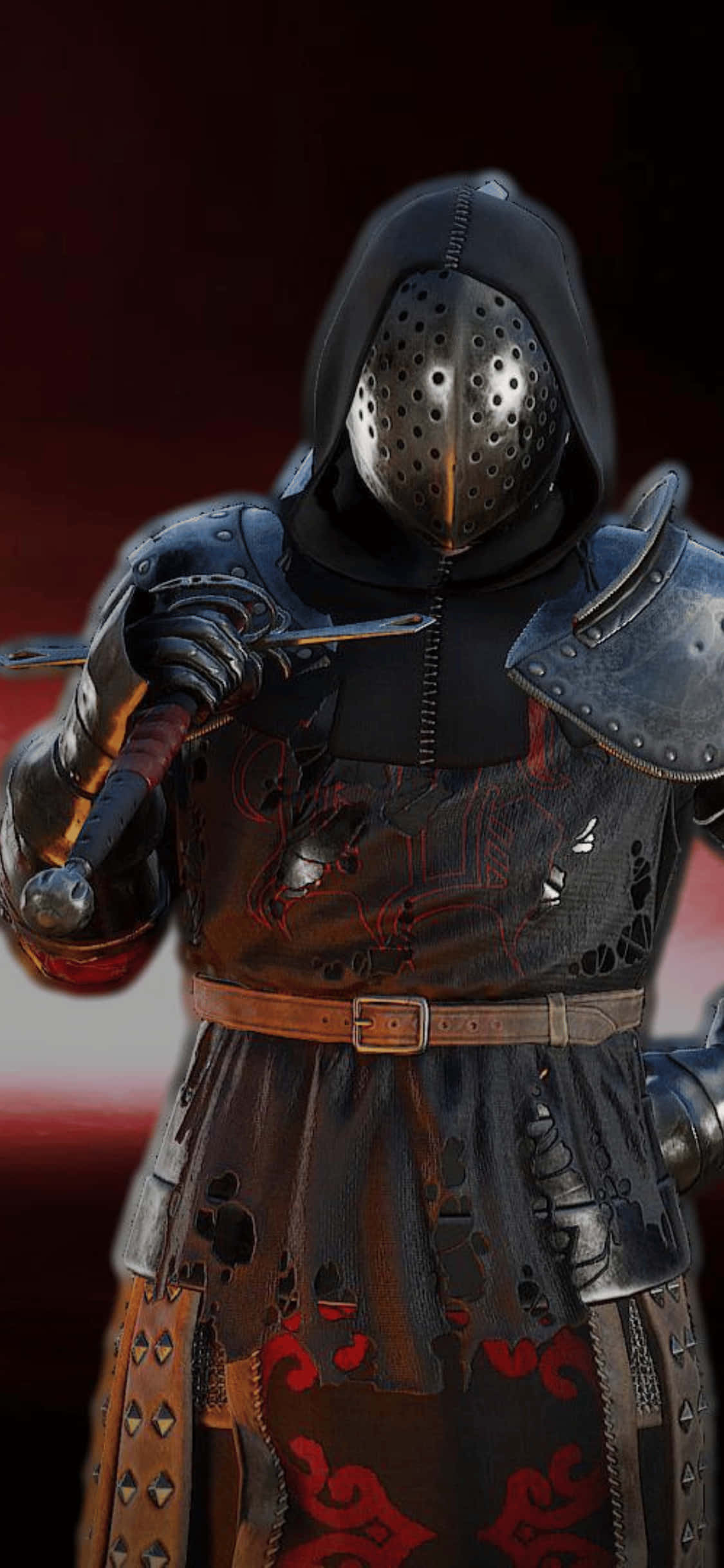 Sort kriger iPhone Xs Mordhau Baggrund Wallpapers