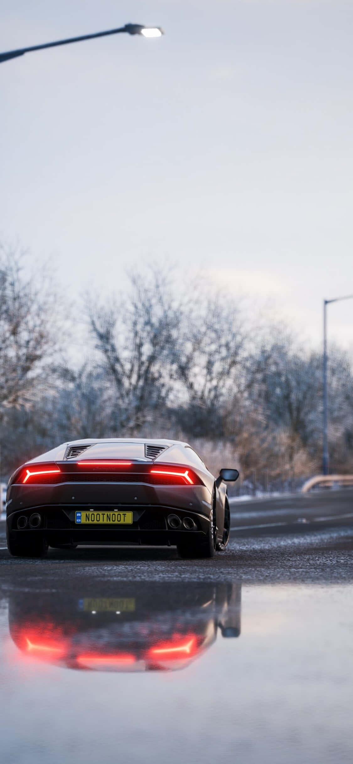 Sort Lamborghini Huracan iPhone X Forza Motorsport 7 Baggrund Wallpapers