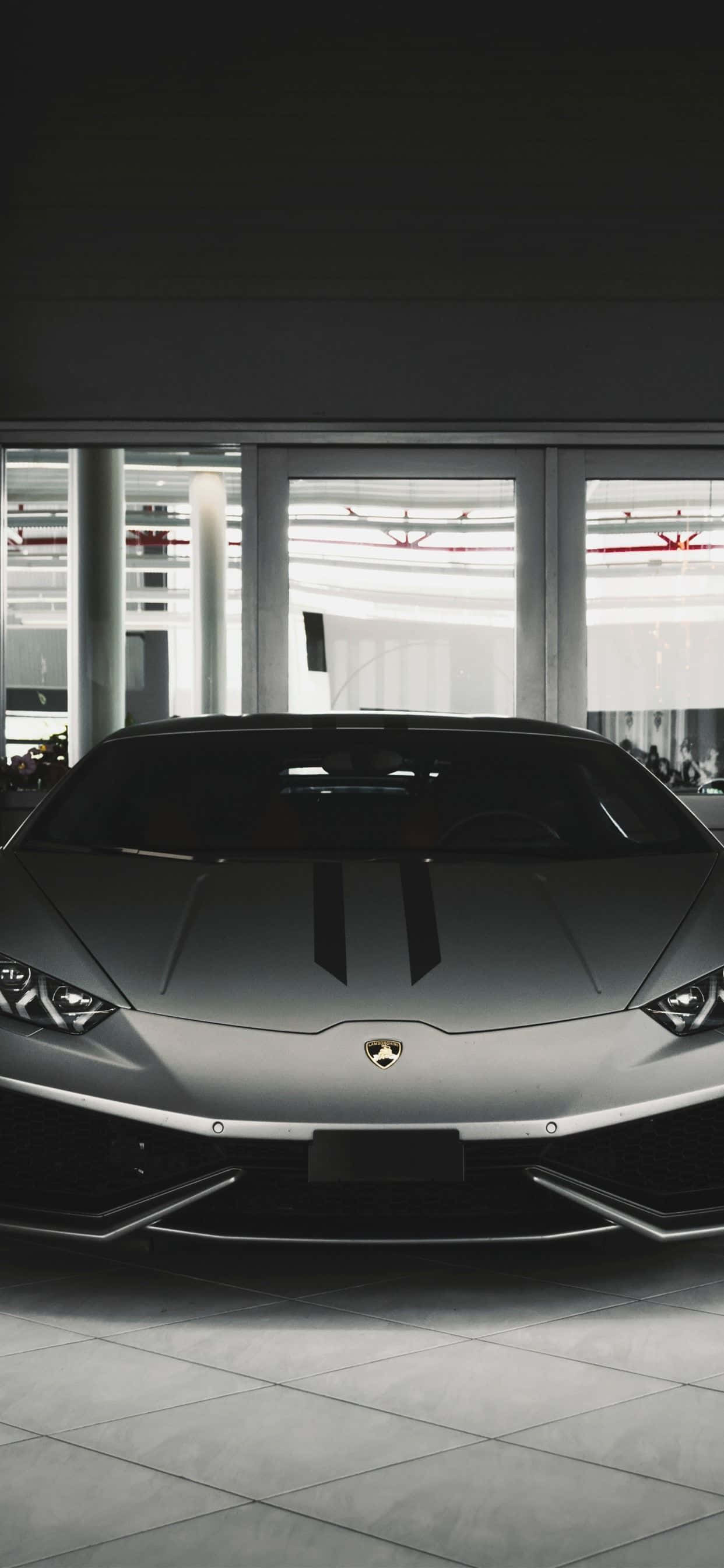 Sort Lamborghini iPhone frontbillede Wallpapers