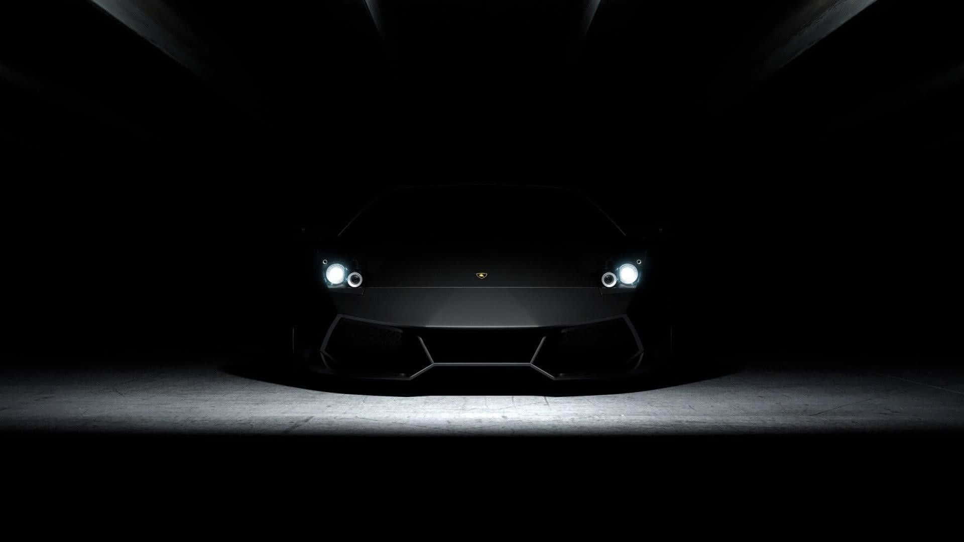 Sort Lamborghini Aventador motorhjelm i 1920x1080 Wallpapers