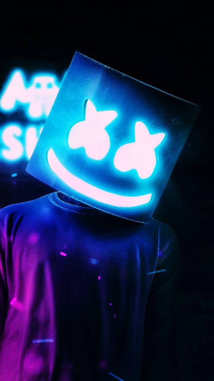 Sort Marshmello Neon-hjelm Wallpapers