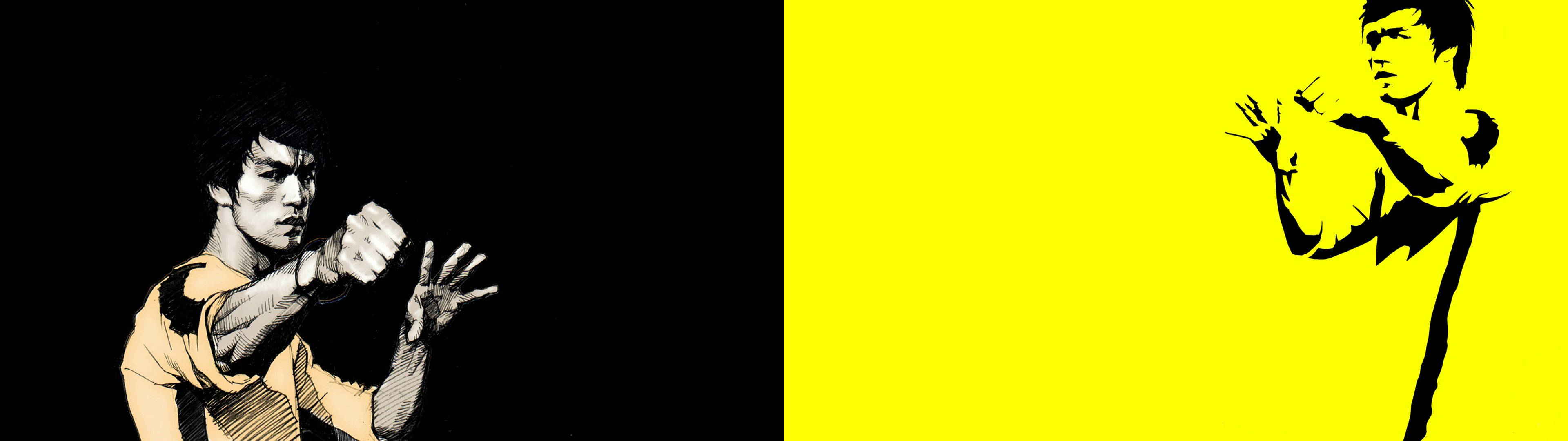 Sort og gul Bruce Lee Wallpapers