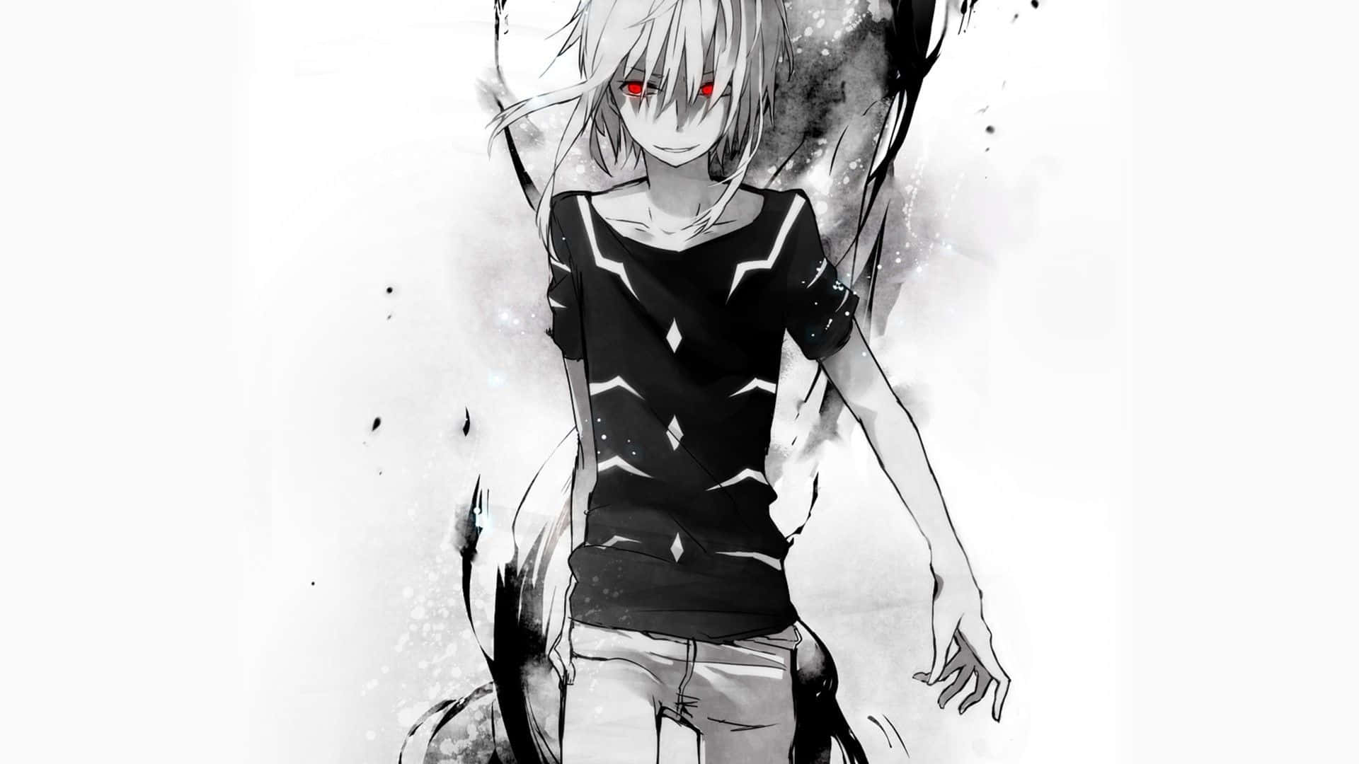Sort og hvid anime-scenery Wallpapers