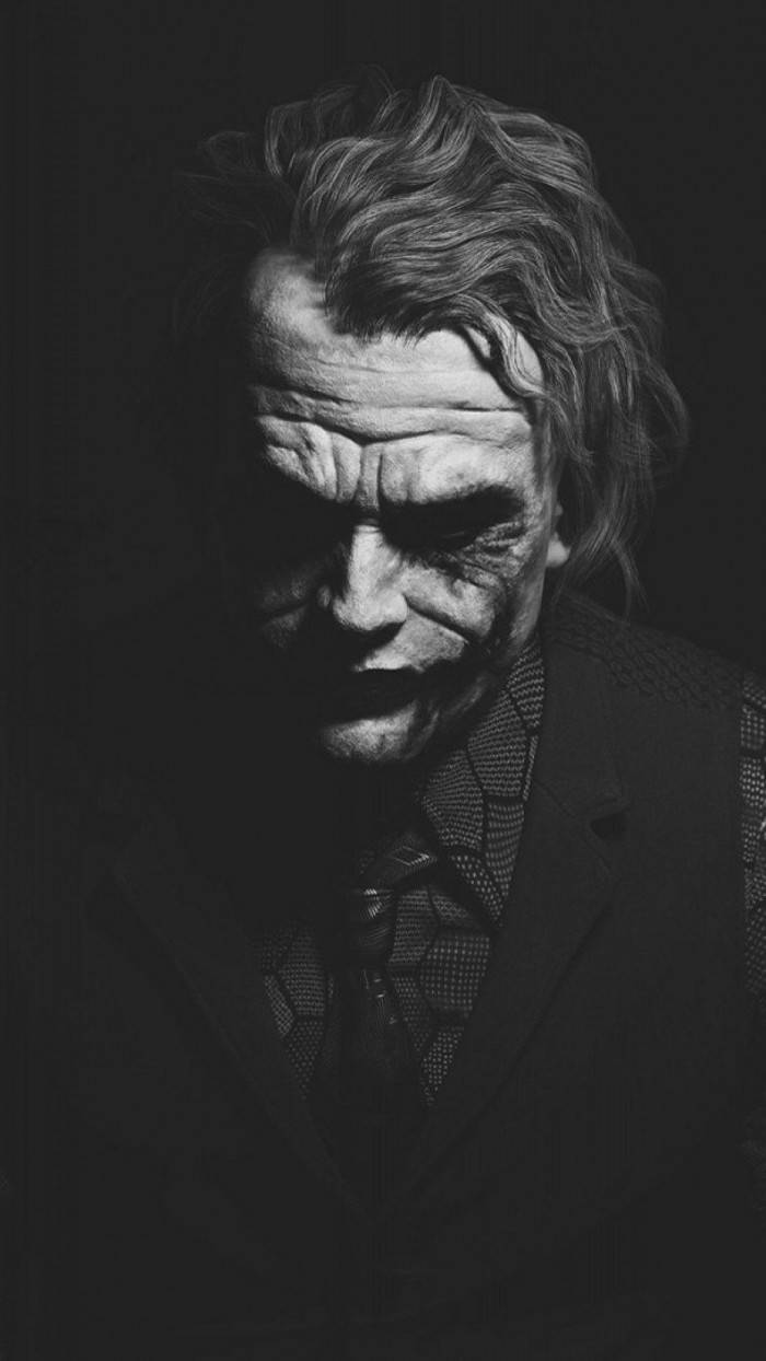 Sort og hvid trist Joker Wallpapers