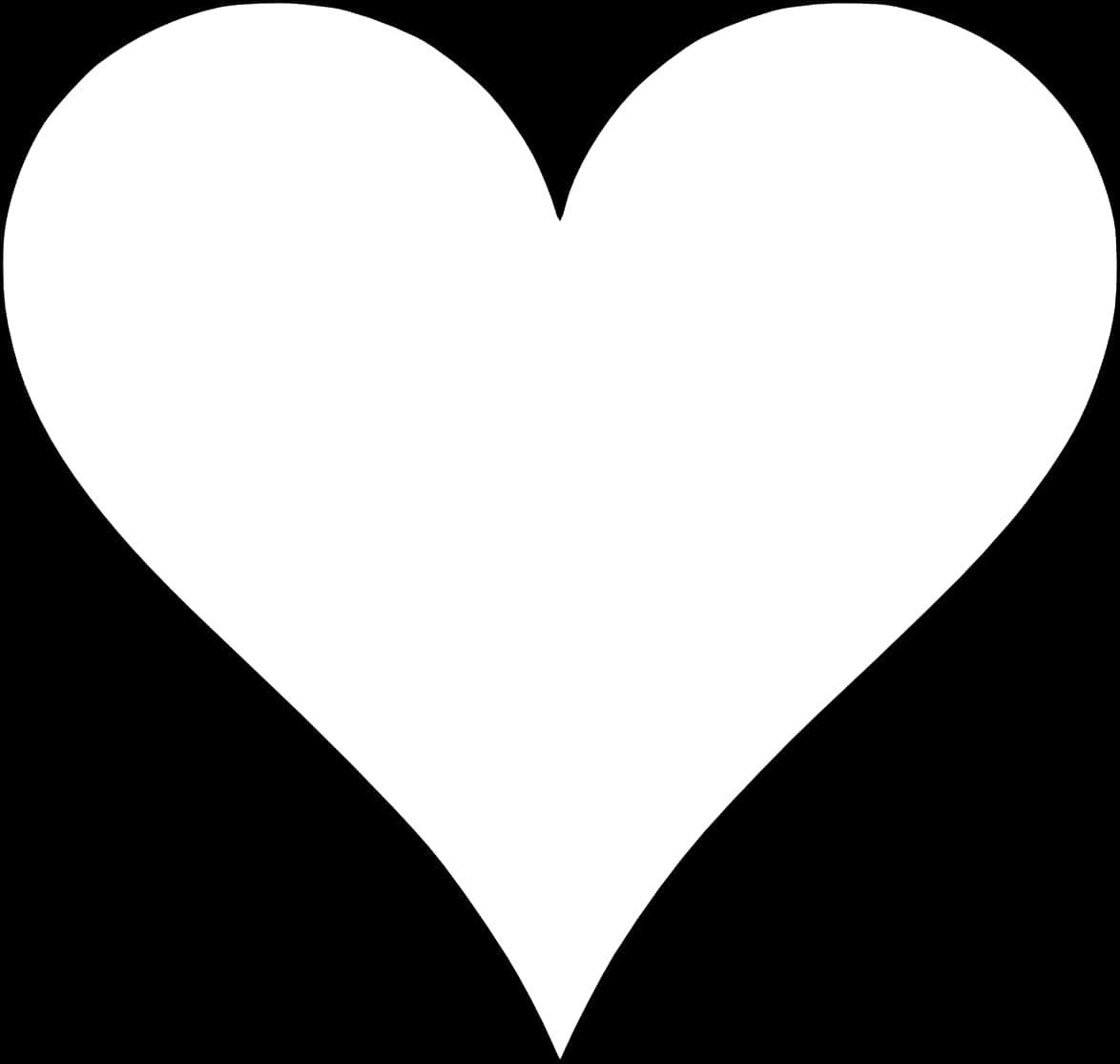 Sort og hvidt hjerteomrids Wallpapers