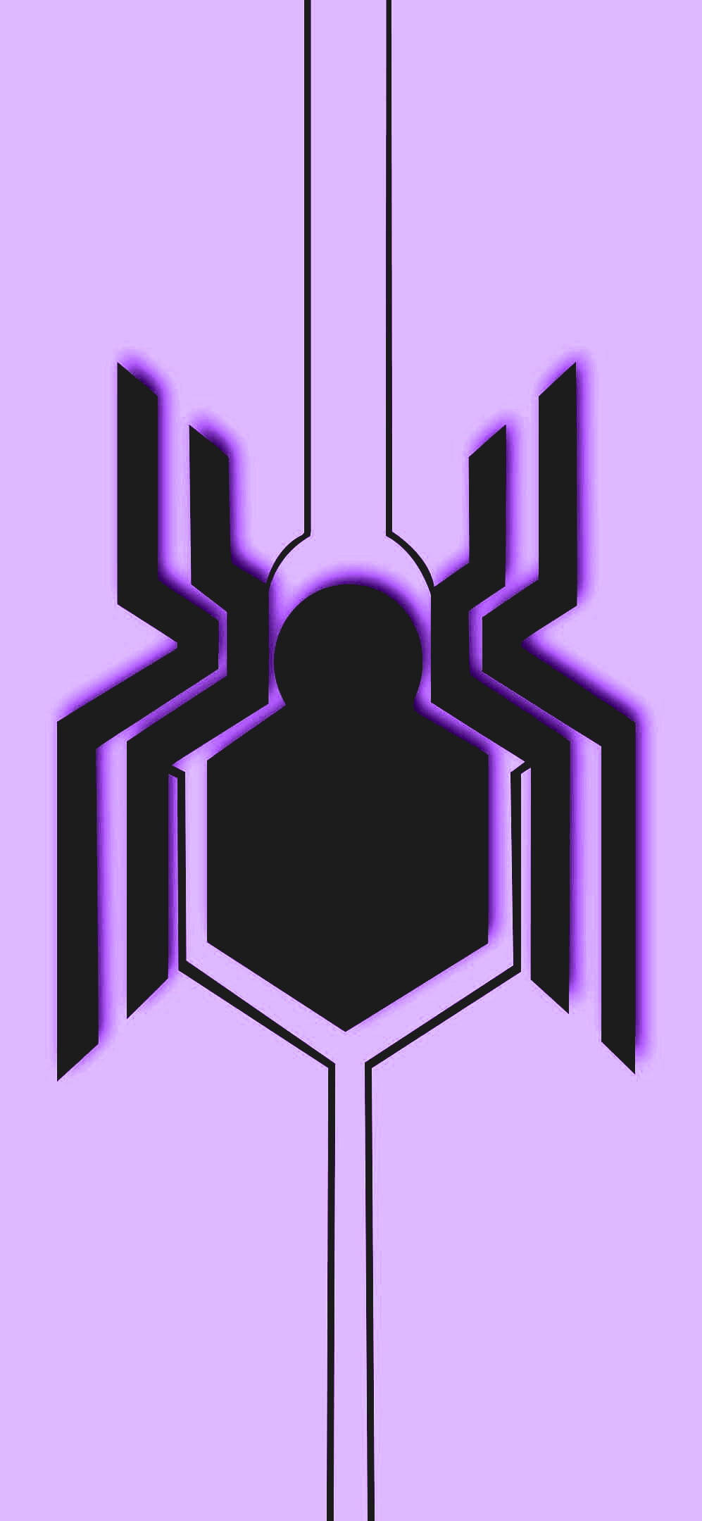 Sort Og Lilla Æstetisk Edderkop Wallpapers