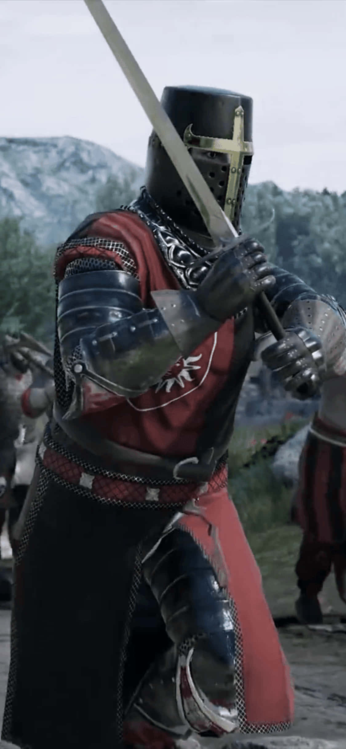 Sort Og Rød iPhone Xs Mordhau Baggrund Wallpapers