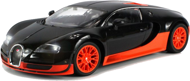 Sort orange Bugatti Veyron set fra siden Wallpapers