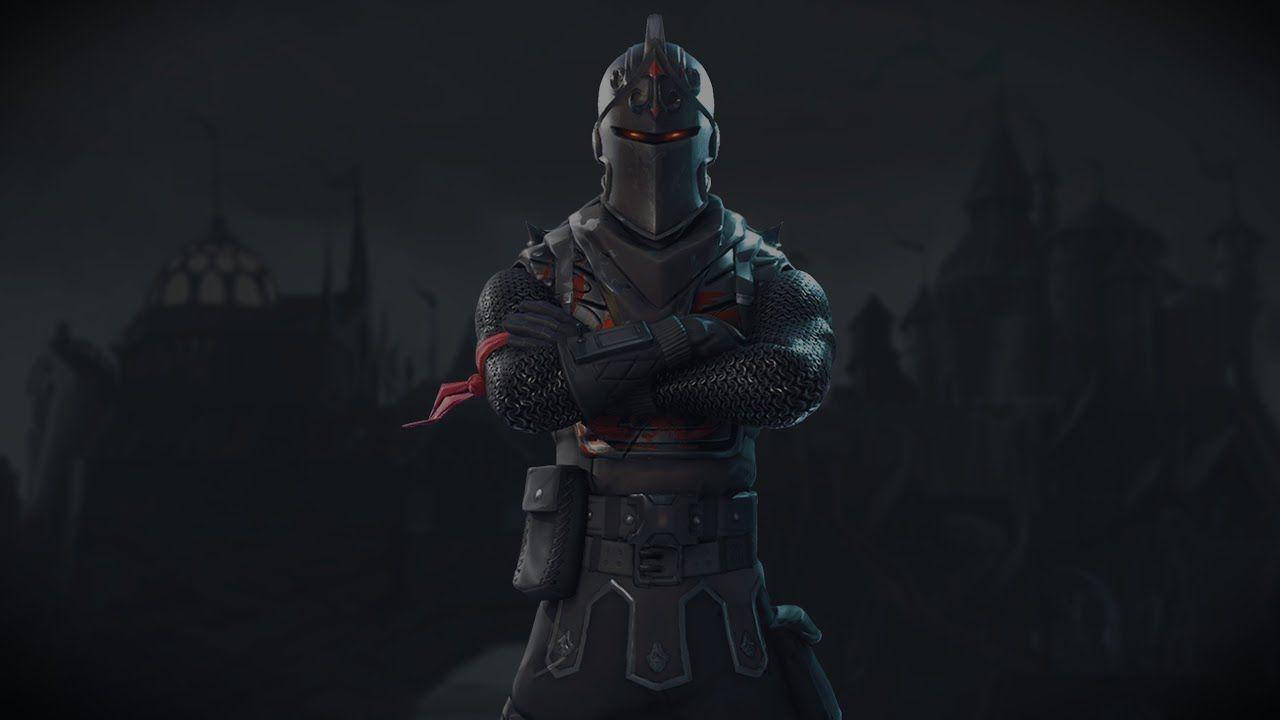 Sort Ridder Cool Fortnite Baggrund Wallpapers