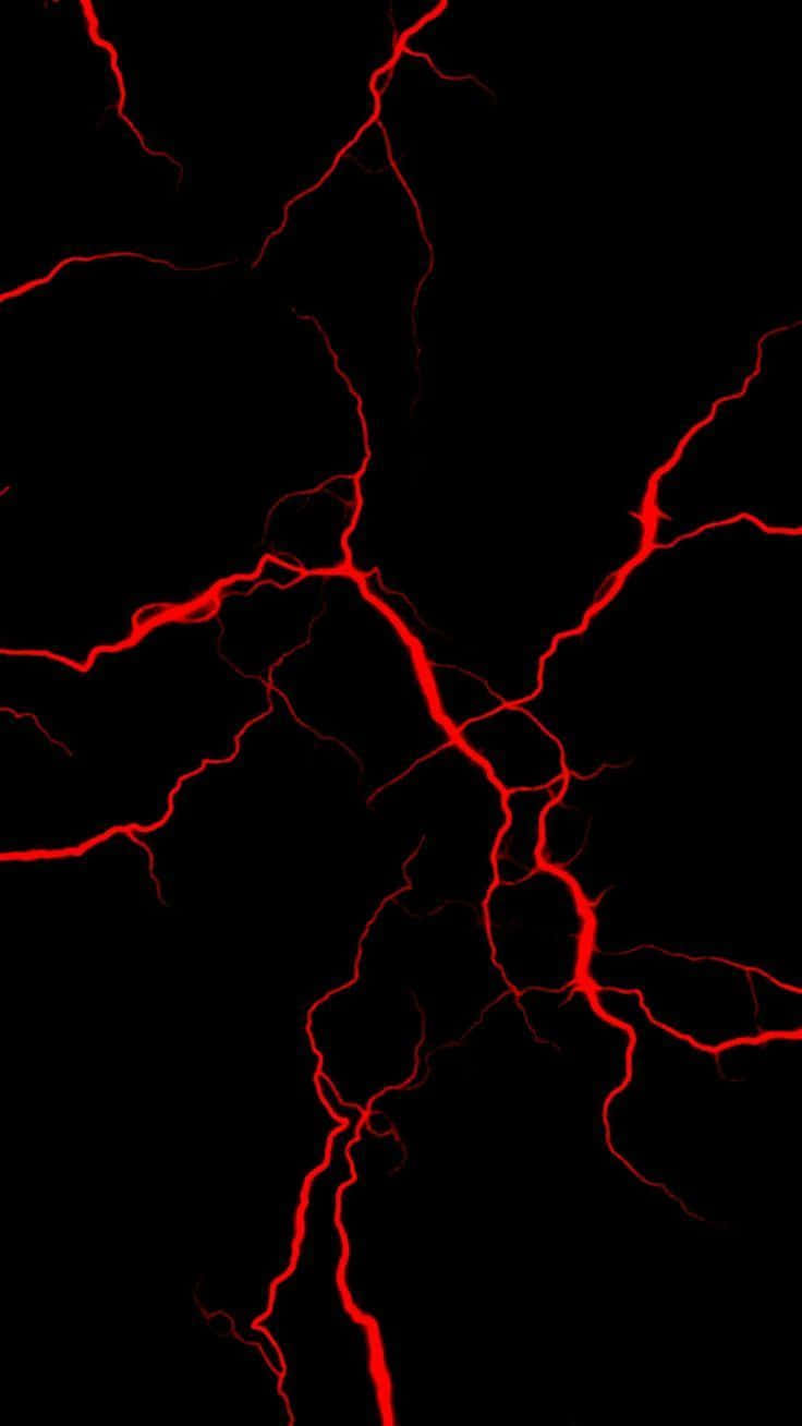 Sort rød neonlynstribe til telefon Wallpapers