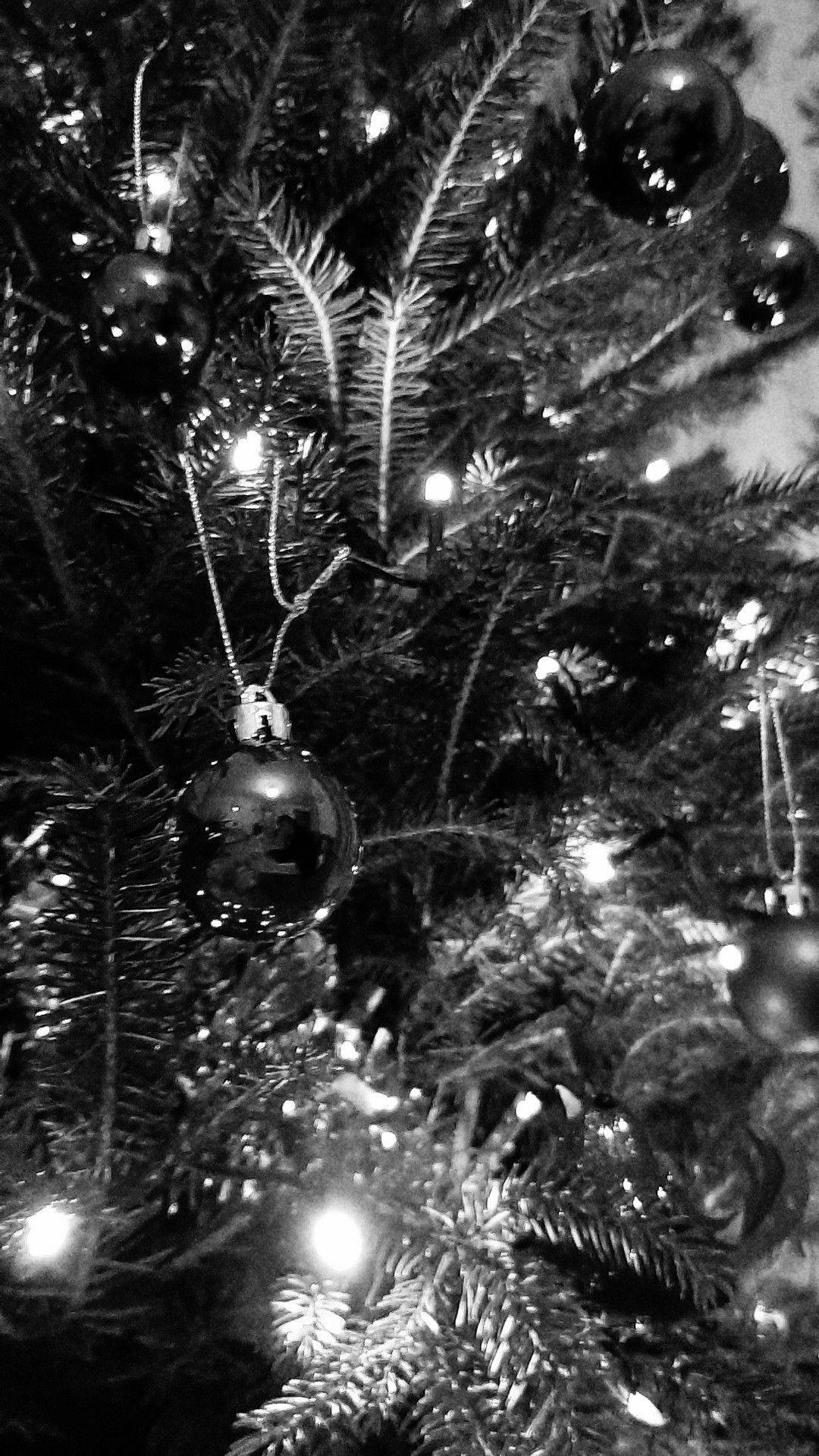Sort æstetisk julebaggrund til iPhone Wallpapers