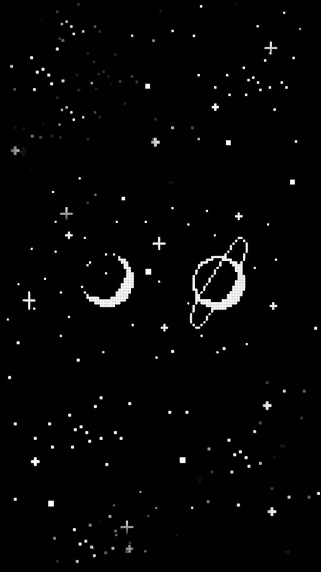 Sort æstetisk Tumblr iPhone wallpaper med tegneseriegalakse Wallpapers