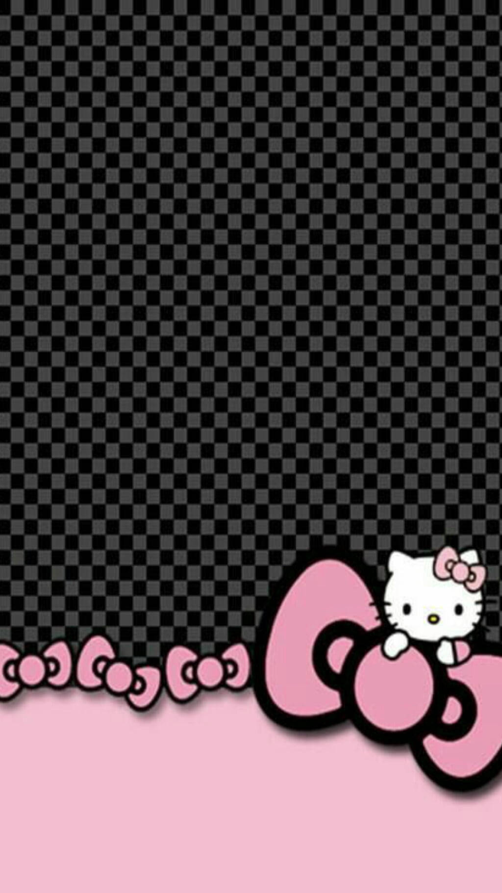 Sort ternet mønster Hello Kitty Wallpapers