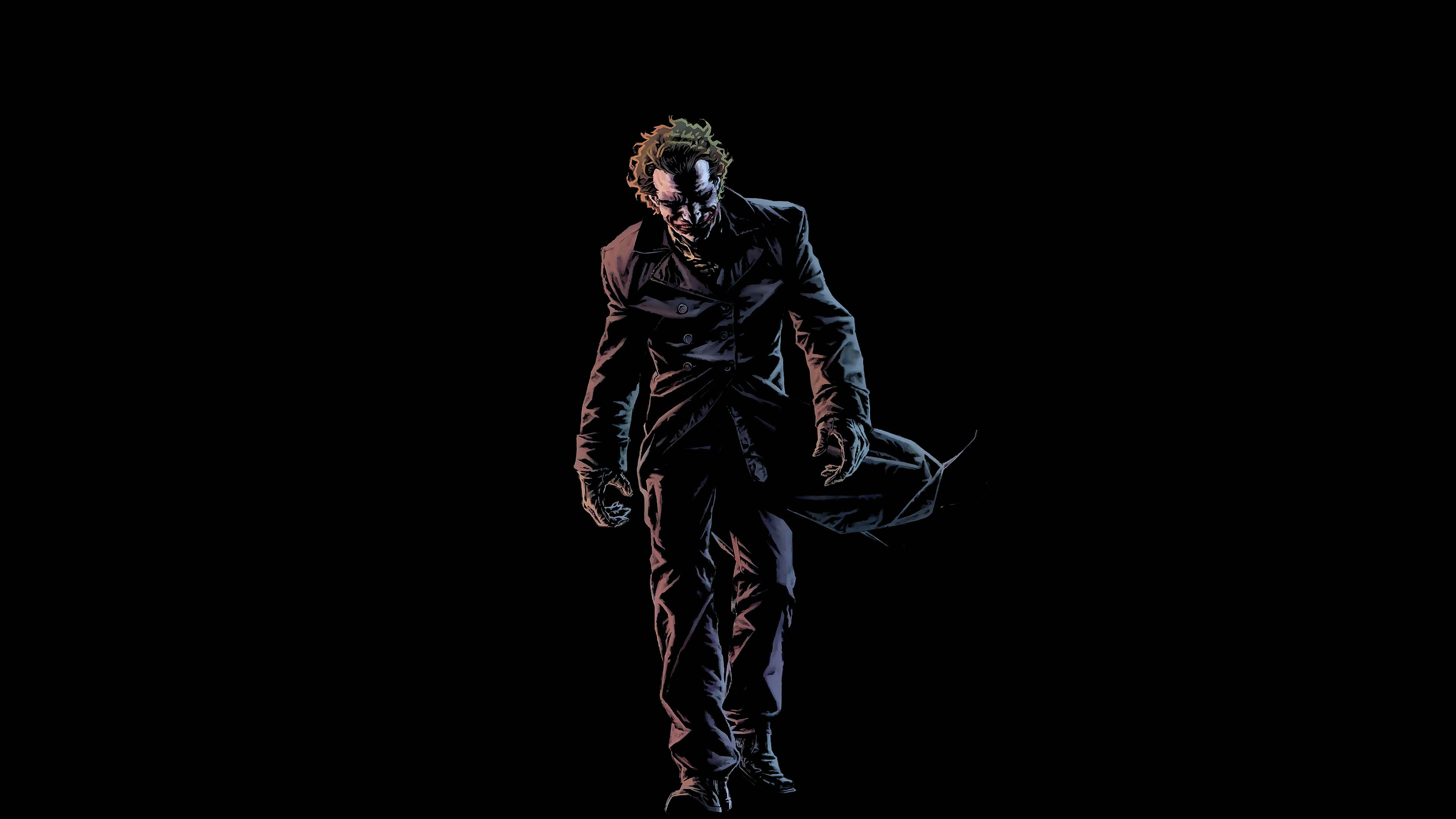 Sort Ultra HD Joker der går Wallpapers