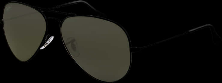 Sorte Aviator-solbriller isoleret Wallpapers