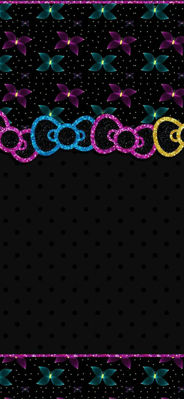 Sorte Hello Kitty-bånd Wallpapers
