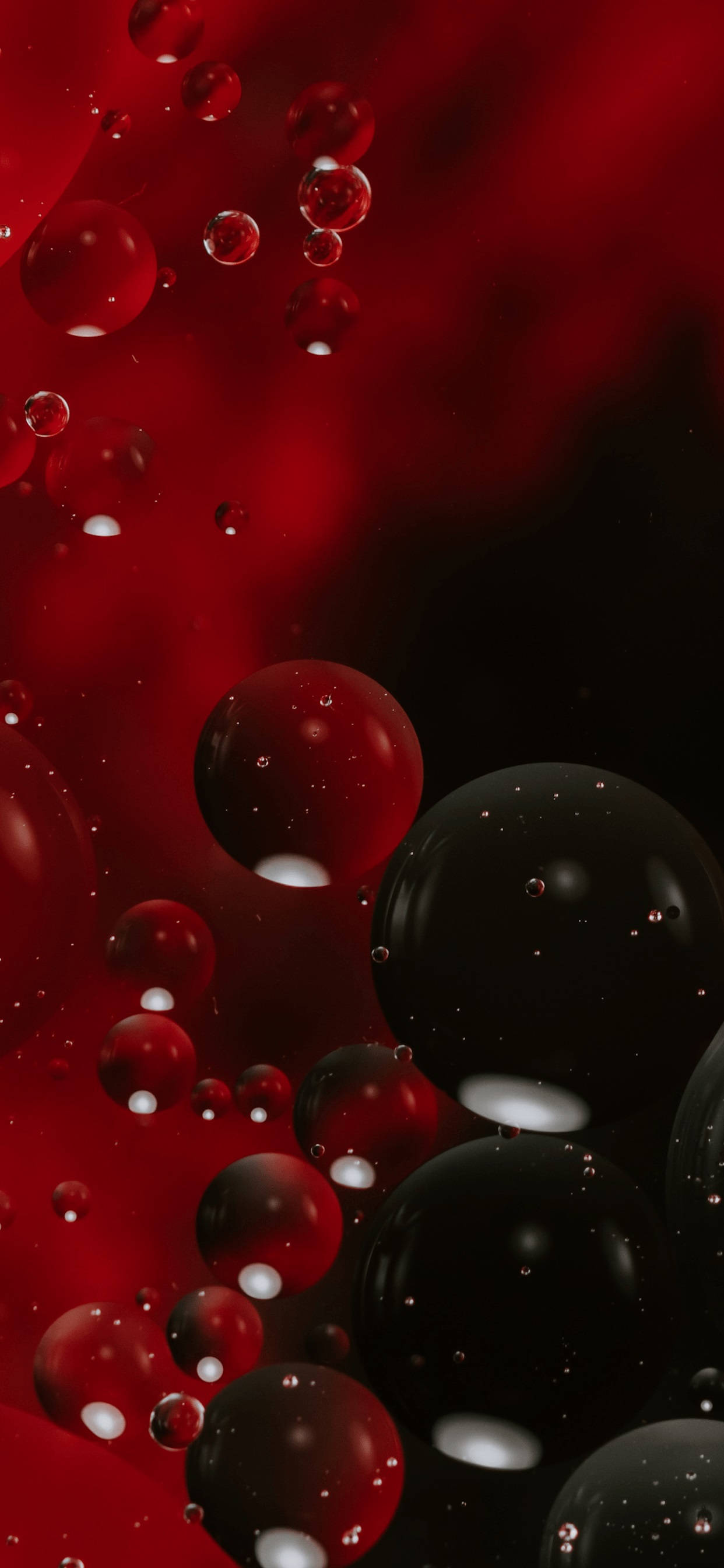 Sorte og røde bobler Wallpapers