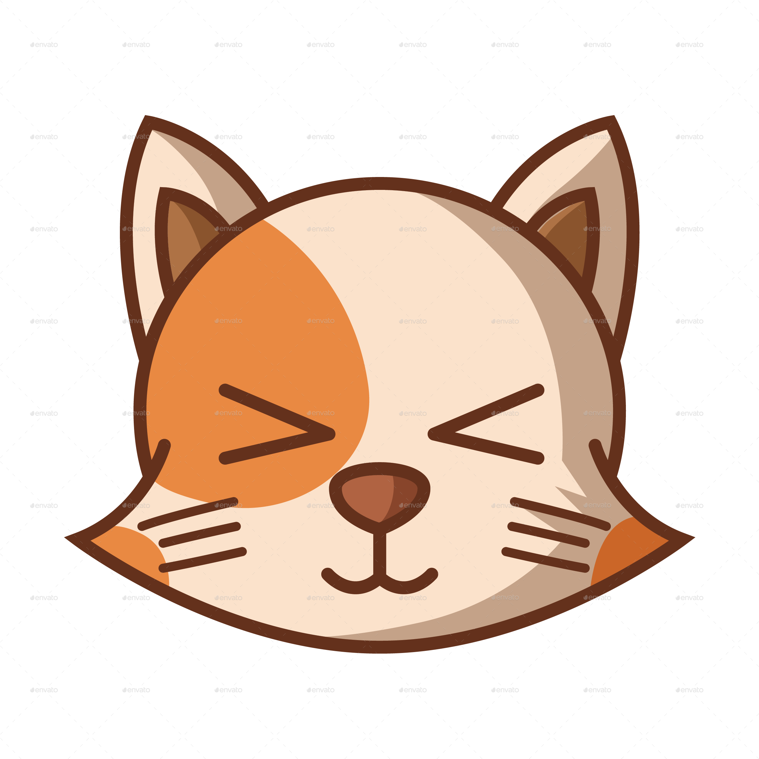 Sovende tegneseriekattes ansigt Wallpapers
