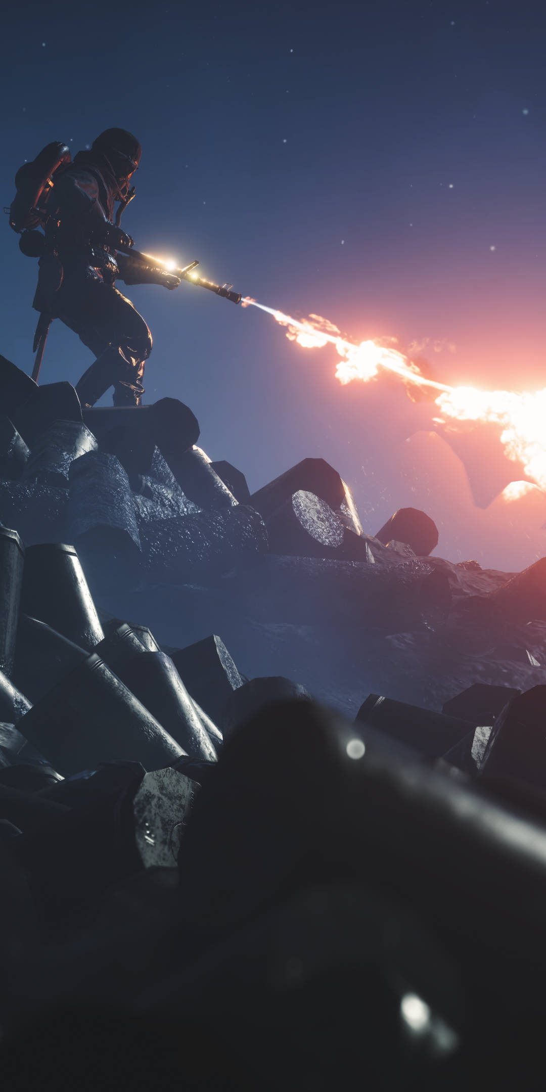 Spændende action med Battlefield 1 Flammesoldaten på din telefon. Wallpapers