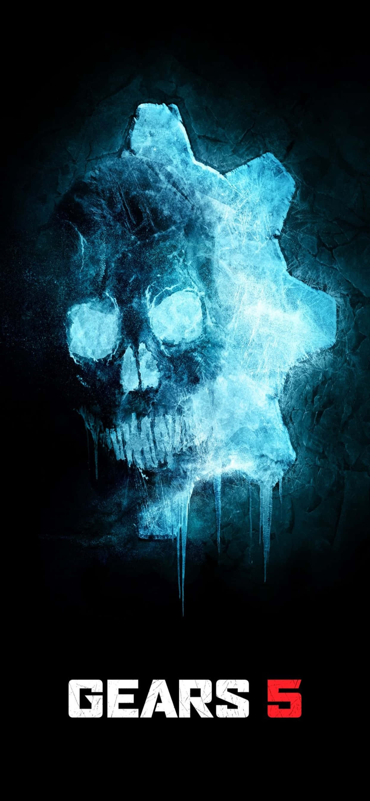 Spændende Gears of War 5-spilscene på iPhone XS Max-skærm Wallpapers