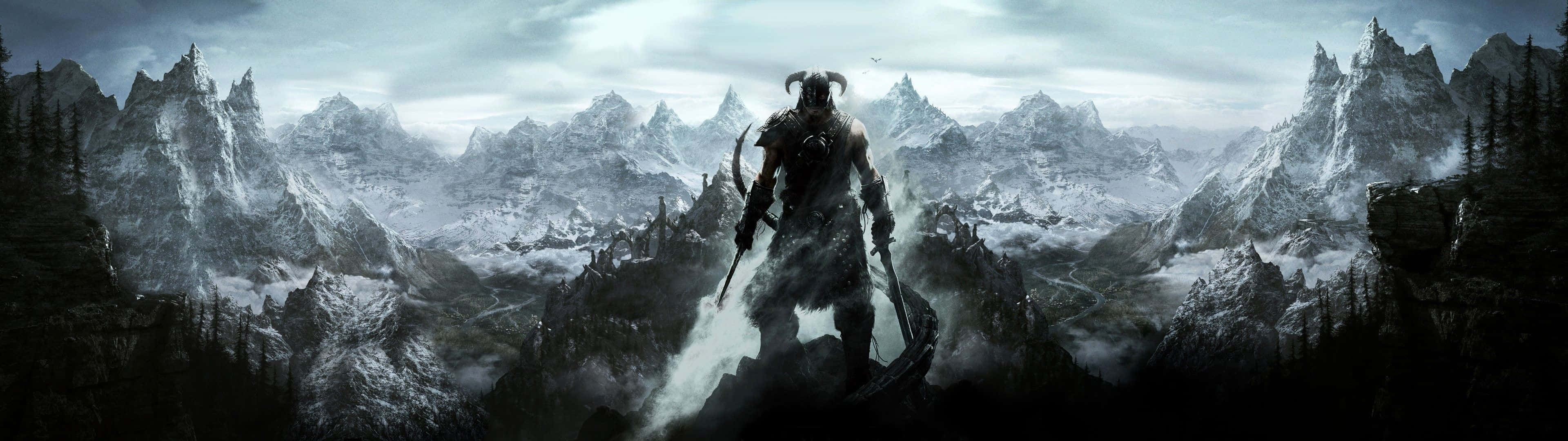 Spektakulær Skyrim Pixel 3 Skærmbaggrund Wallpapers